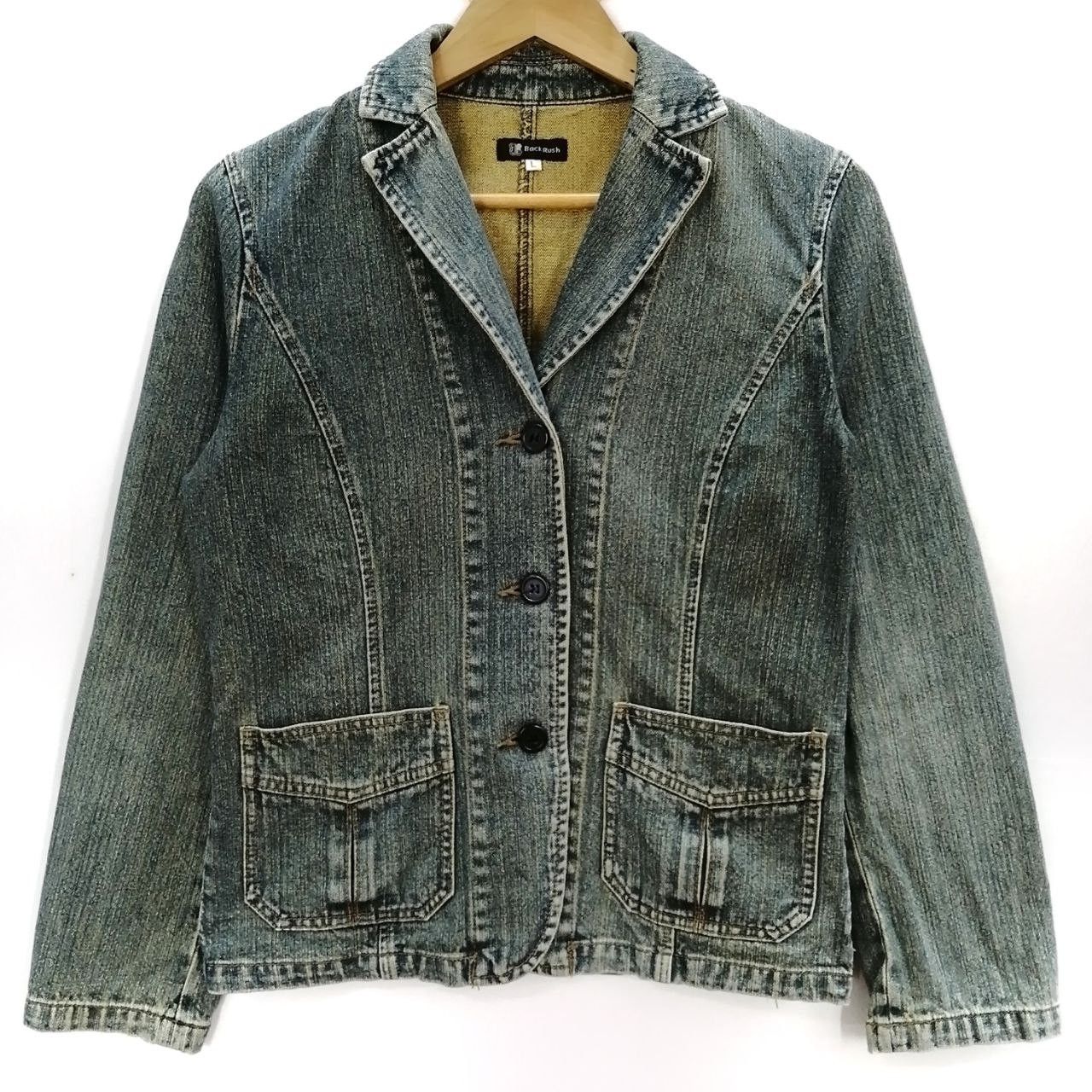 Other × Vintage 🔥Back Rush Denim Jacket Women Size L / US 10 / IT 46 - 1 Thumbnail