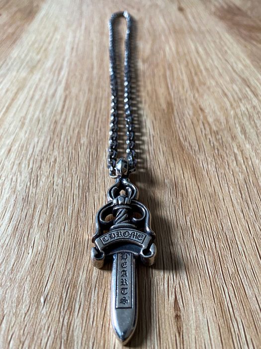 Chrome Hearts Chrome Hearts Paper Chain 20 in and Sword Pendant | Grailed