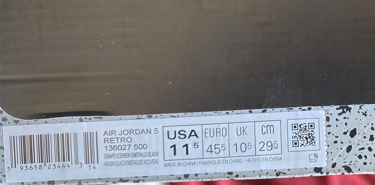 Nike Air Jordan 5 Retro Alternate Grape Size US 11.5 / EU 44-45 - 6 Preview