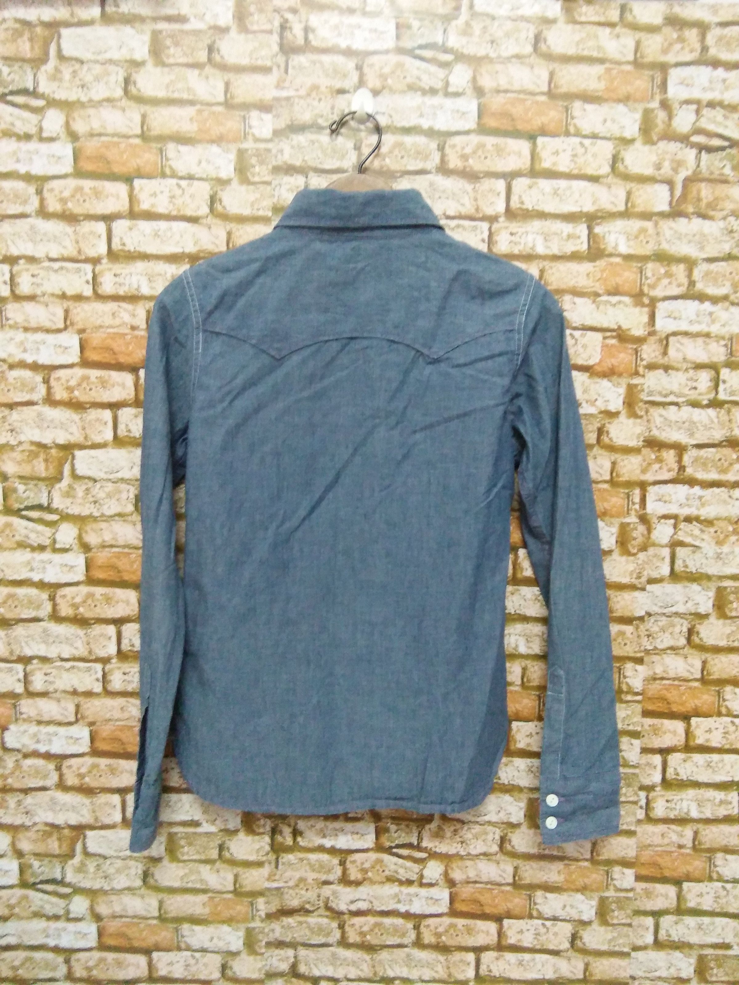 Lee × Vintage VTG LEE UNION MADE SELVEDGE chambray western (A131) Size US S / EU 44-46 / 1 - 2 Thumbnail