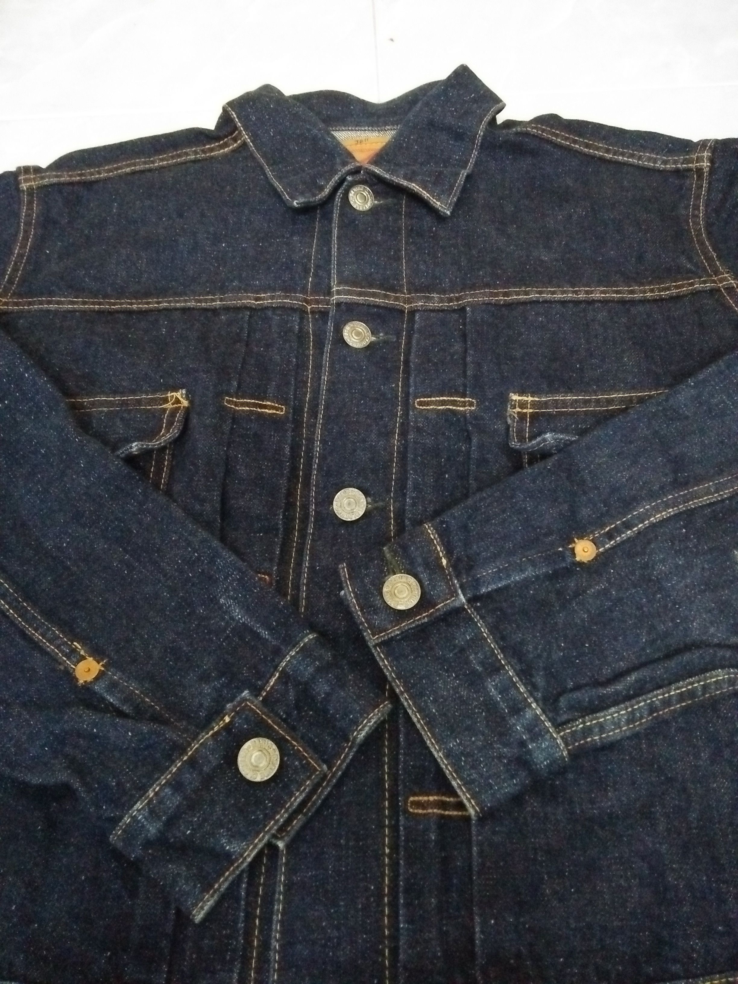 Denime DENIME JAPAN SELVEDGE DOUBLE POCKET DENIM JACKET (B61) Size US M / EU 48-50 / 2 - 4 Thumbnail