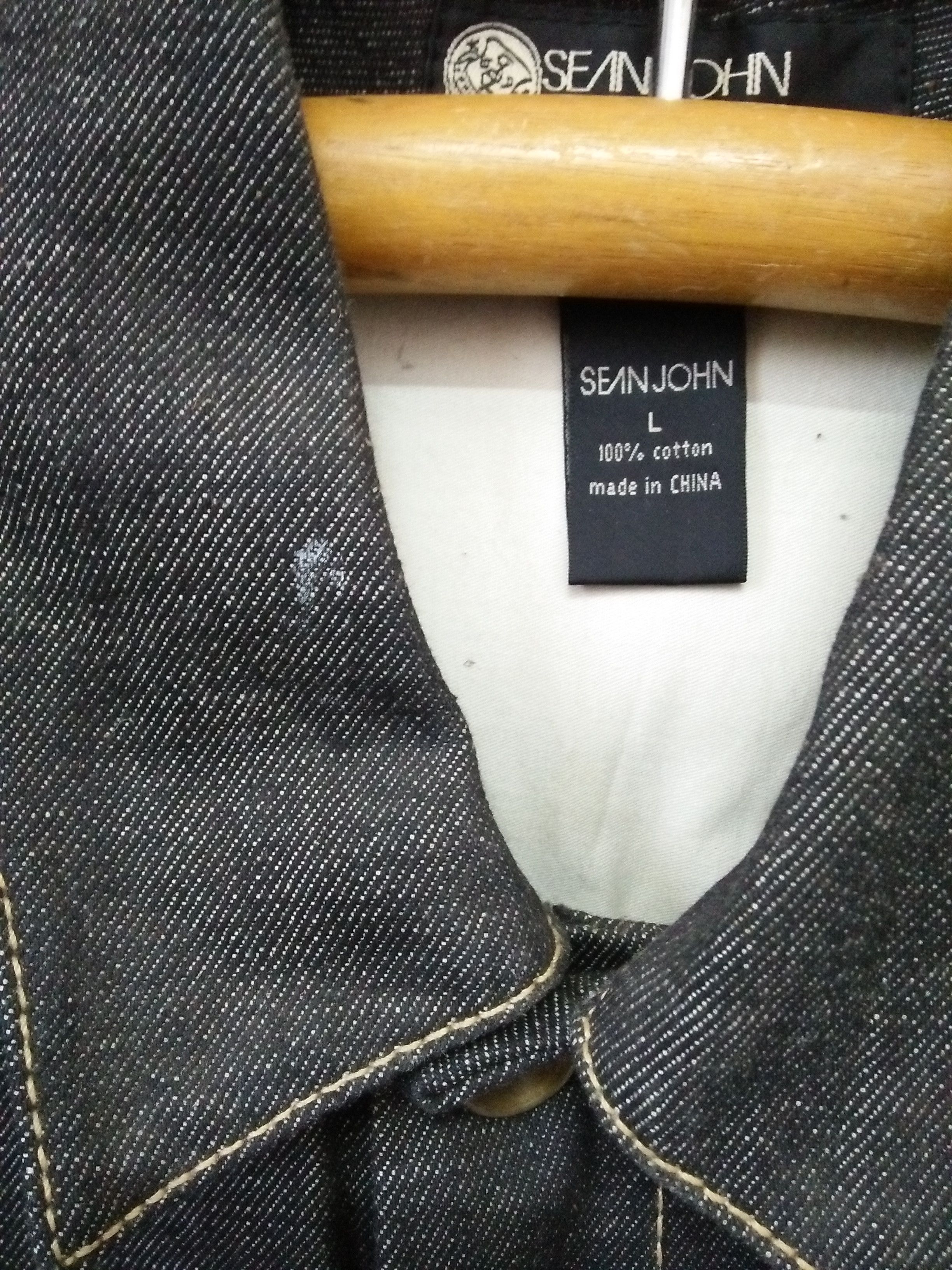 Sean John 90s SEAN JOHN HEAVY DENIM JACKET 4 POCKET (A967) Size US L / EU 52-54 / 3 - 3 Thumbnail