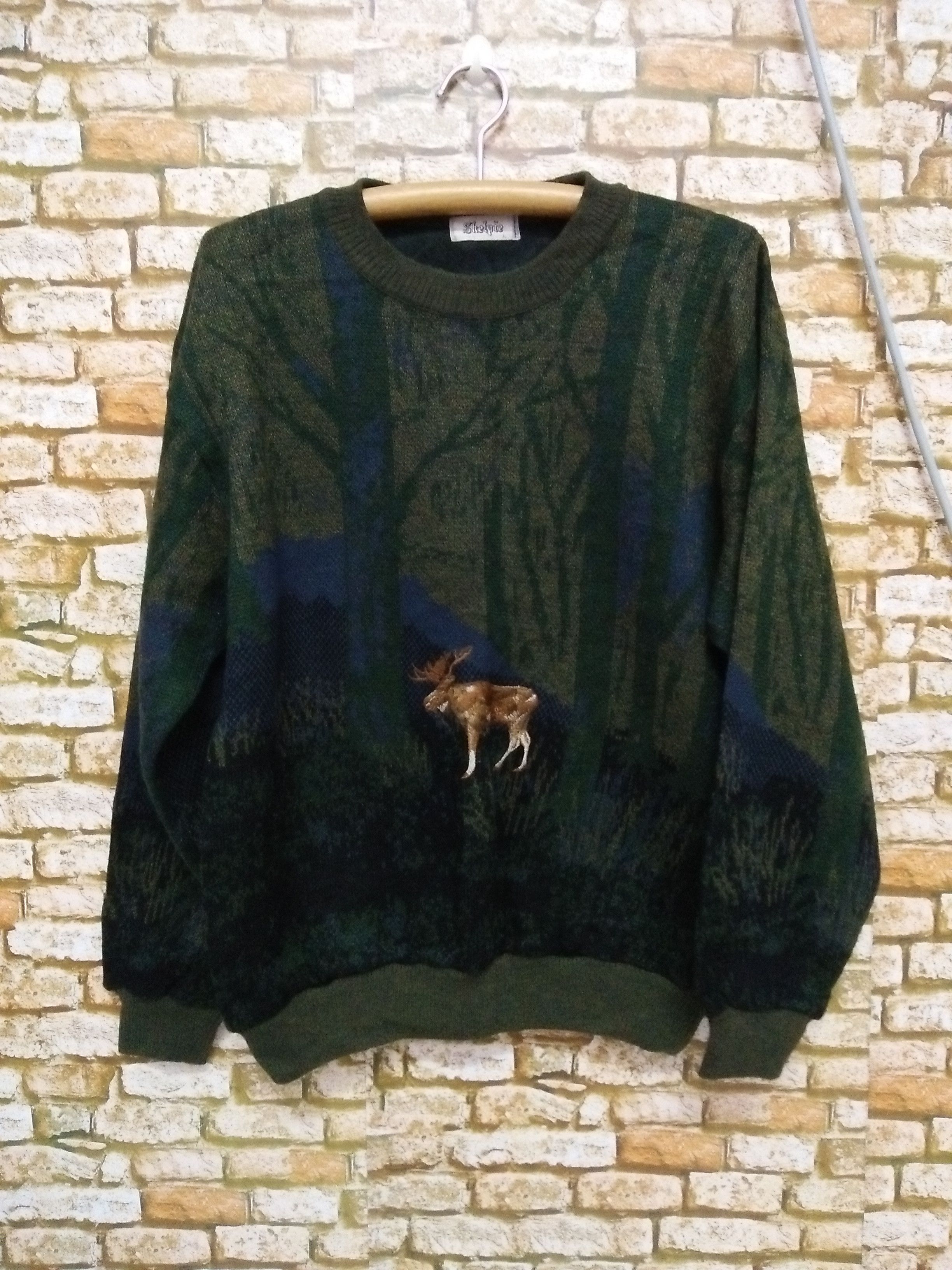 Japanese Brand SHELPIE JAPAN ART HUNTING SWEATER (B100) Size US L / EU 52-54 / 3 - 1 Thumbnail