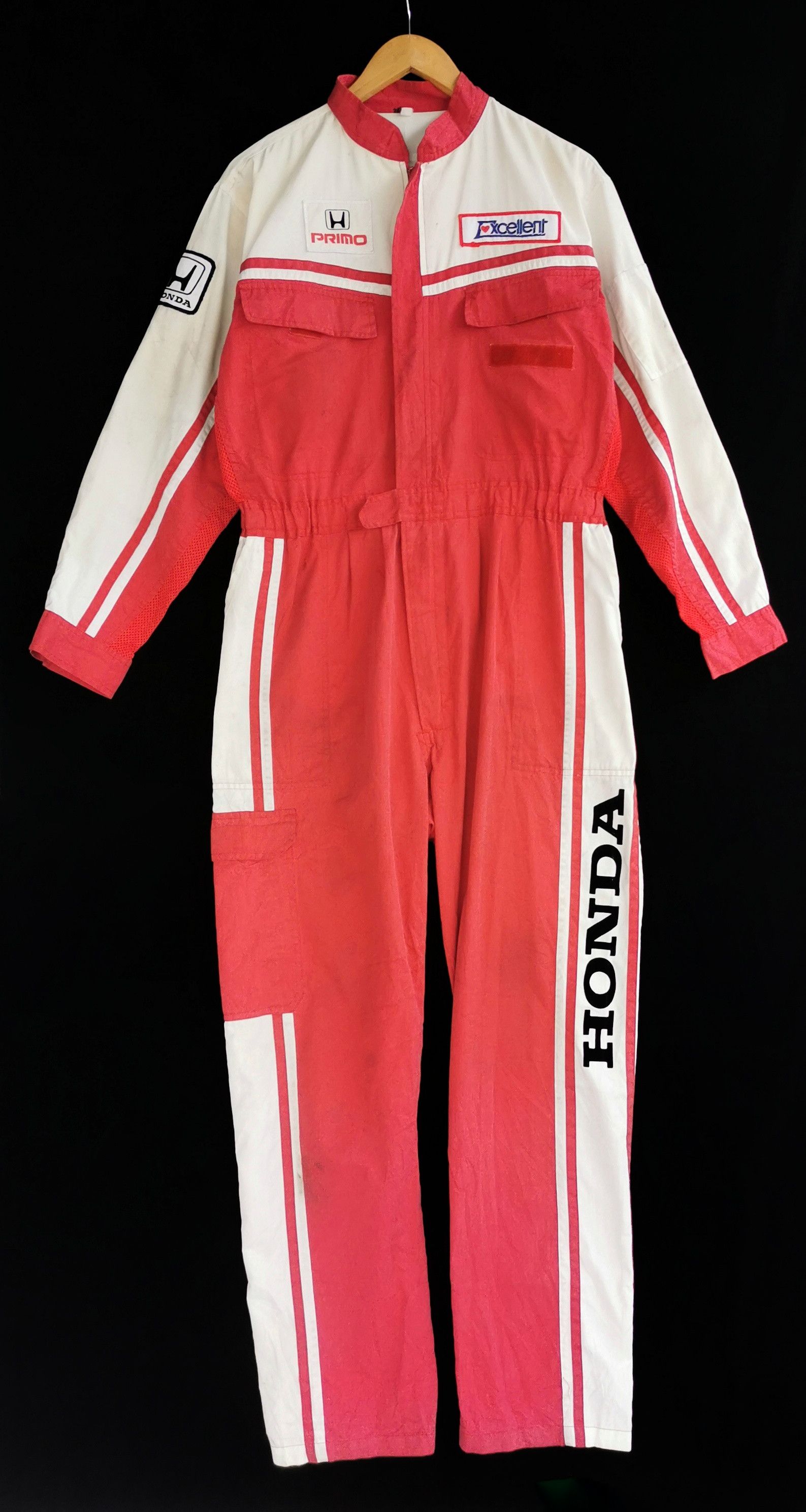 Honda Honda Sport Racing Redwhite Coverall Jackets Size US 34 / EU 50 - 2 Thumbnail