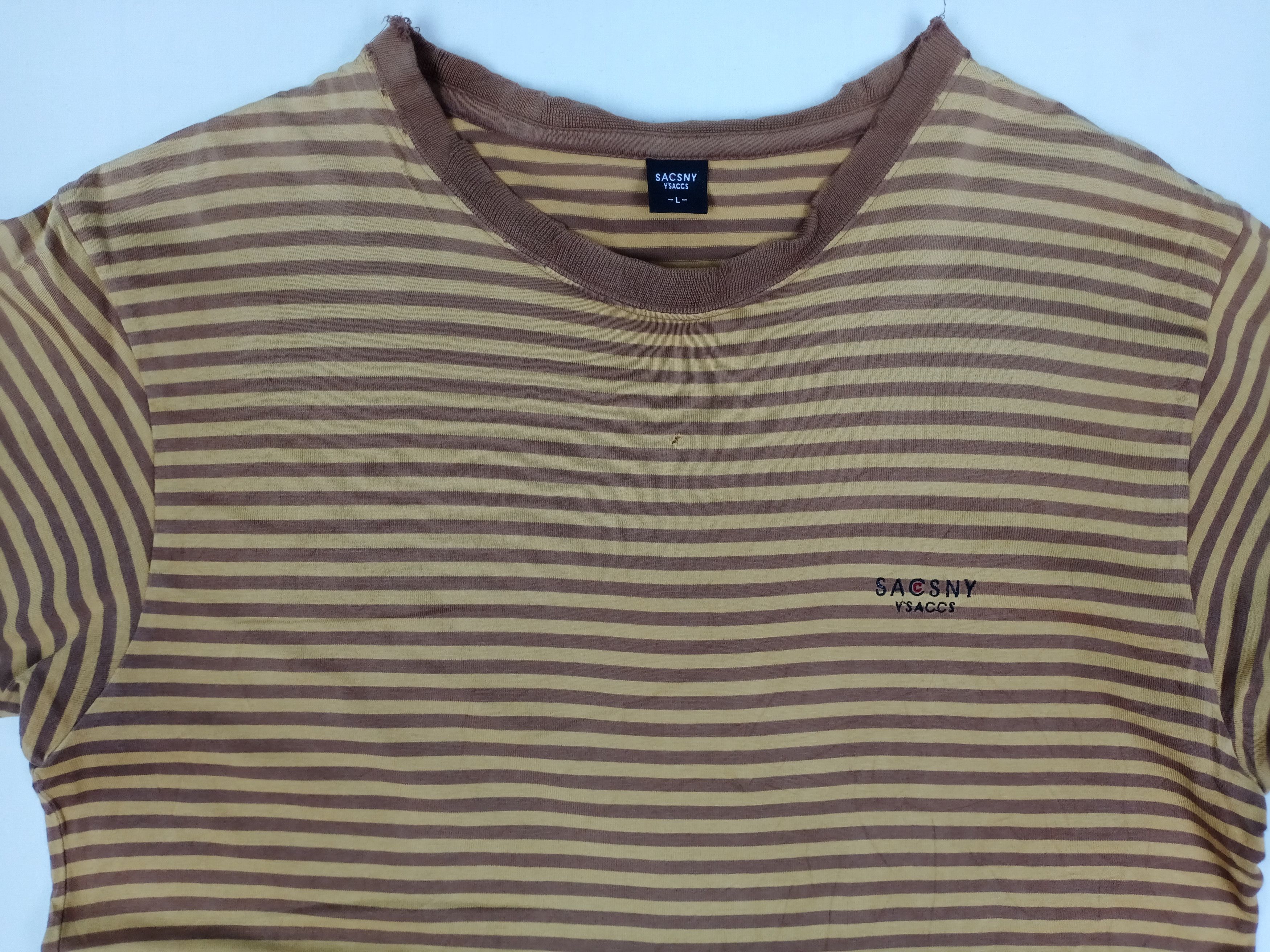 Y's for Men × Yohji Yamamoto Vintage Y'S Yohji Yamamoto Striped T-shirt Size US M / EU 48-50 / 2 - 8 Thumbnail
