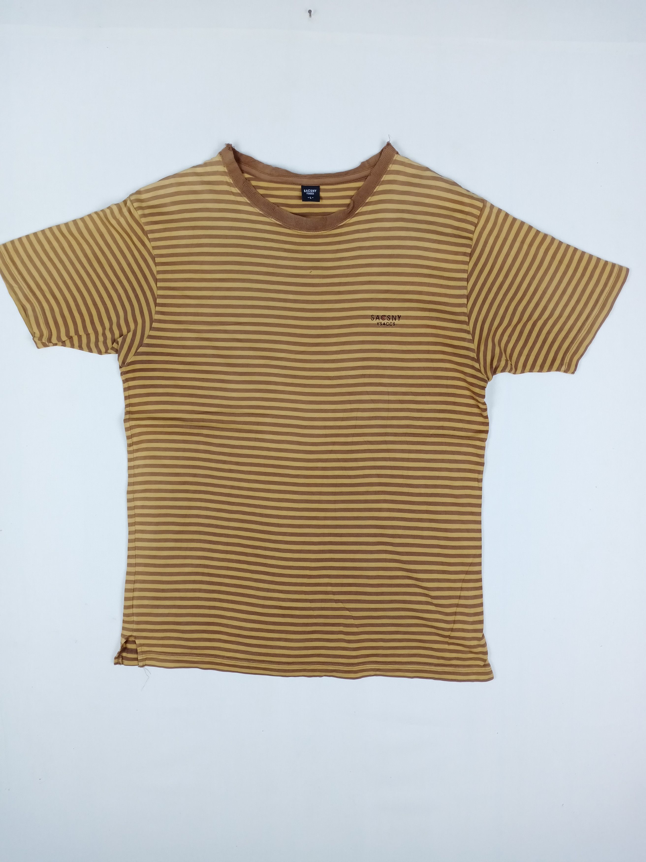Y's for Men × Yohji Yamamoto Vintage Y'S Yohji Yamamoto Striped T-shirt Size US M / EU 48-50 / 2 - 1 Thumbnail