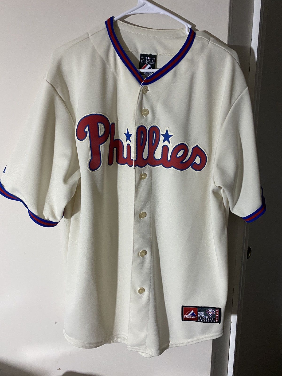 Majestic, Shirts, Chase Utley Philadelphia Phillies World Series Jersey  Sz 54 Xxl Baseball Vintage