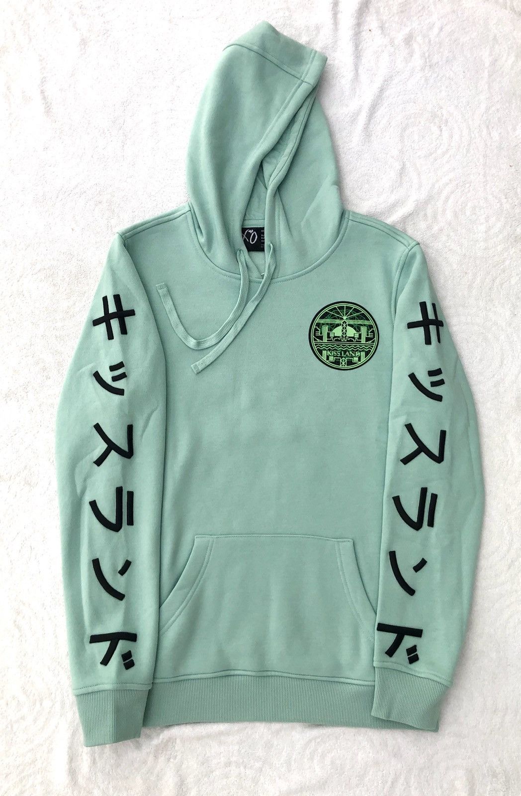 Kiss land skyline fleece pullover hoodie store