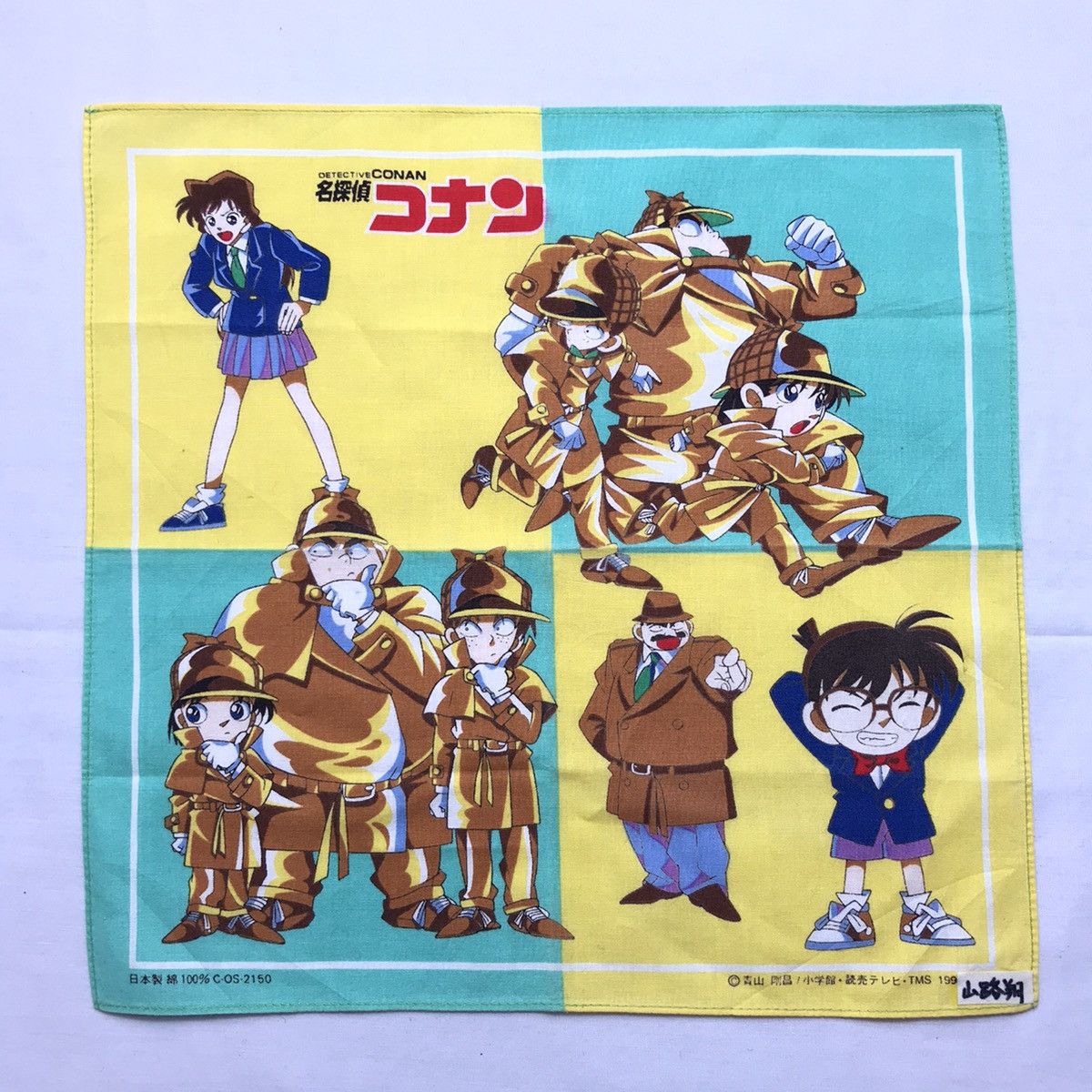Cartoon Network Vintage 90s DETECTIVE CONAN anime bandana handkerchief Size ONE SIZE - 1 Thumbnail