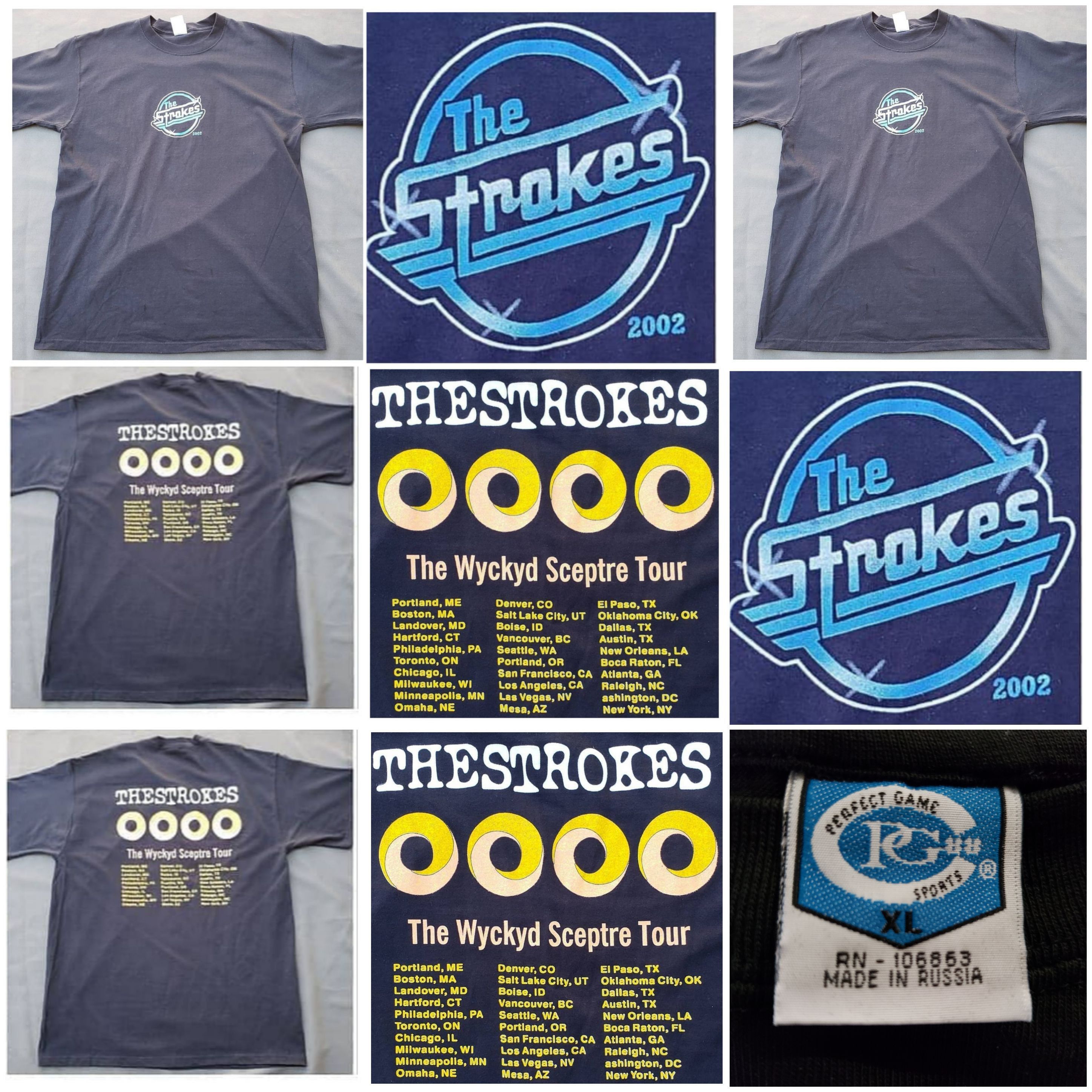 y*4様 The Strokes 2002 US TOUR ヴィンテージTシャツ Vintage Strokes The Strokes Tour 2002 T Shirt XL Deadstock | Grailed