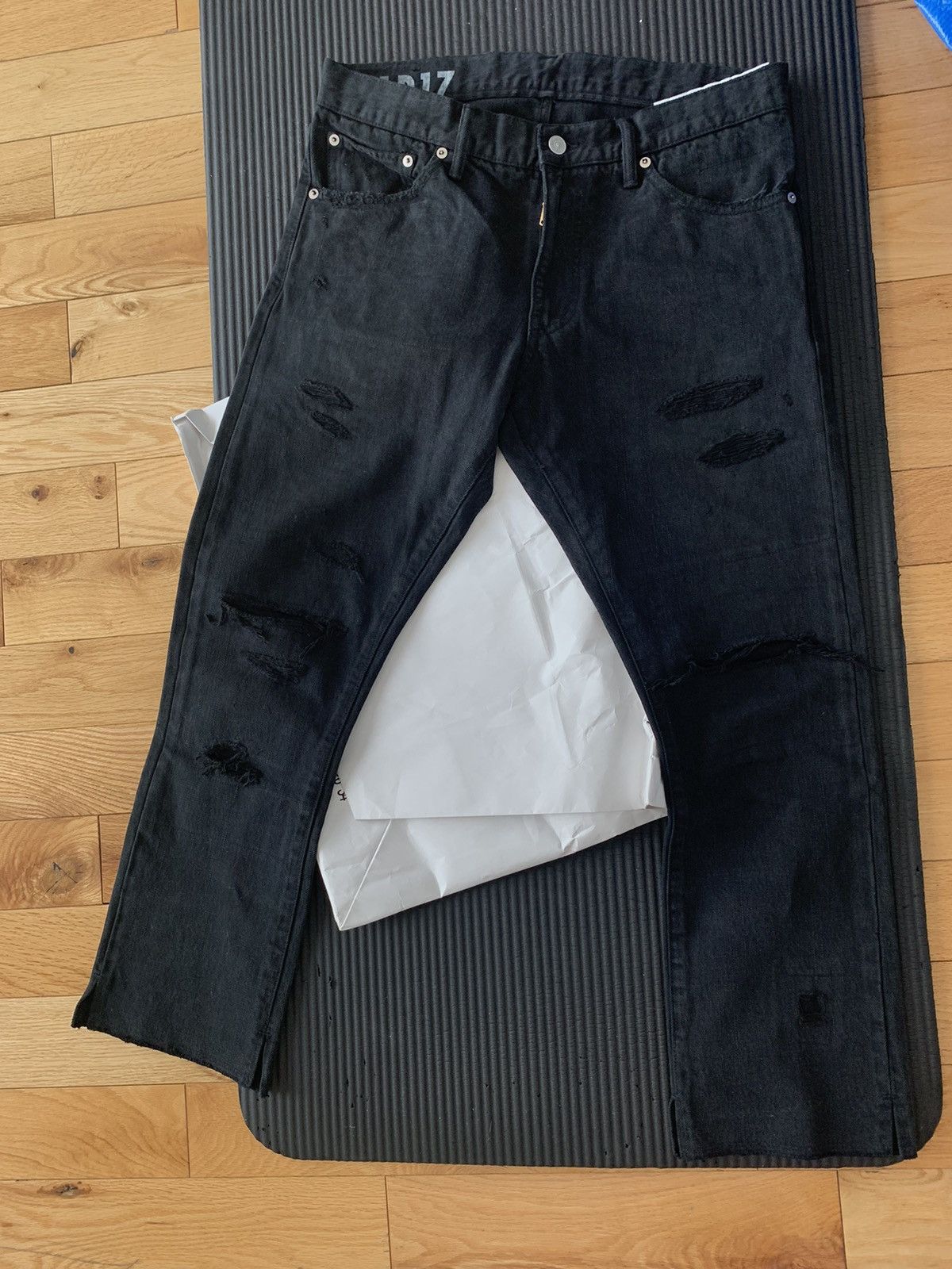 visvimデニムSOCIAL SCULPTURE 14 BLK DMGD-17