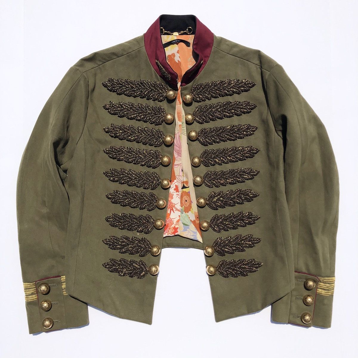 Gucci Brushed Cotton Embroidered Military Jacket Size 38 Womens Grailed