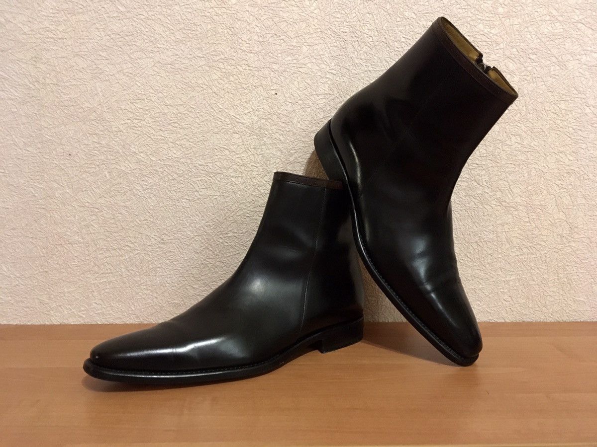 Hugo Boss Hugo Boss Black Leather Zip Boots Size US 9.5 / EU 42-43 - 5 Thumbnail