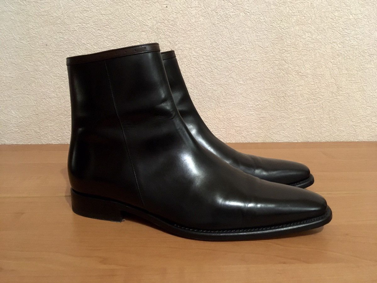 Hugo Boss Hugo Boss Black Leather Zip Boots Size US 9.5 / EU 42-43 - 1 Thumbnail