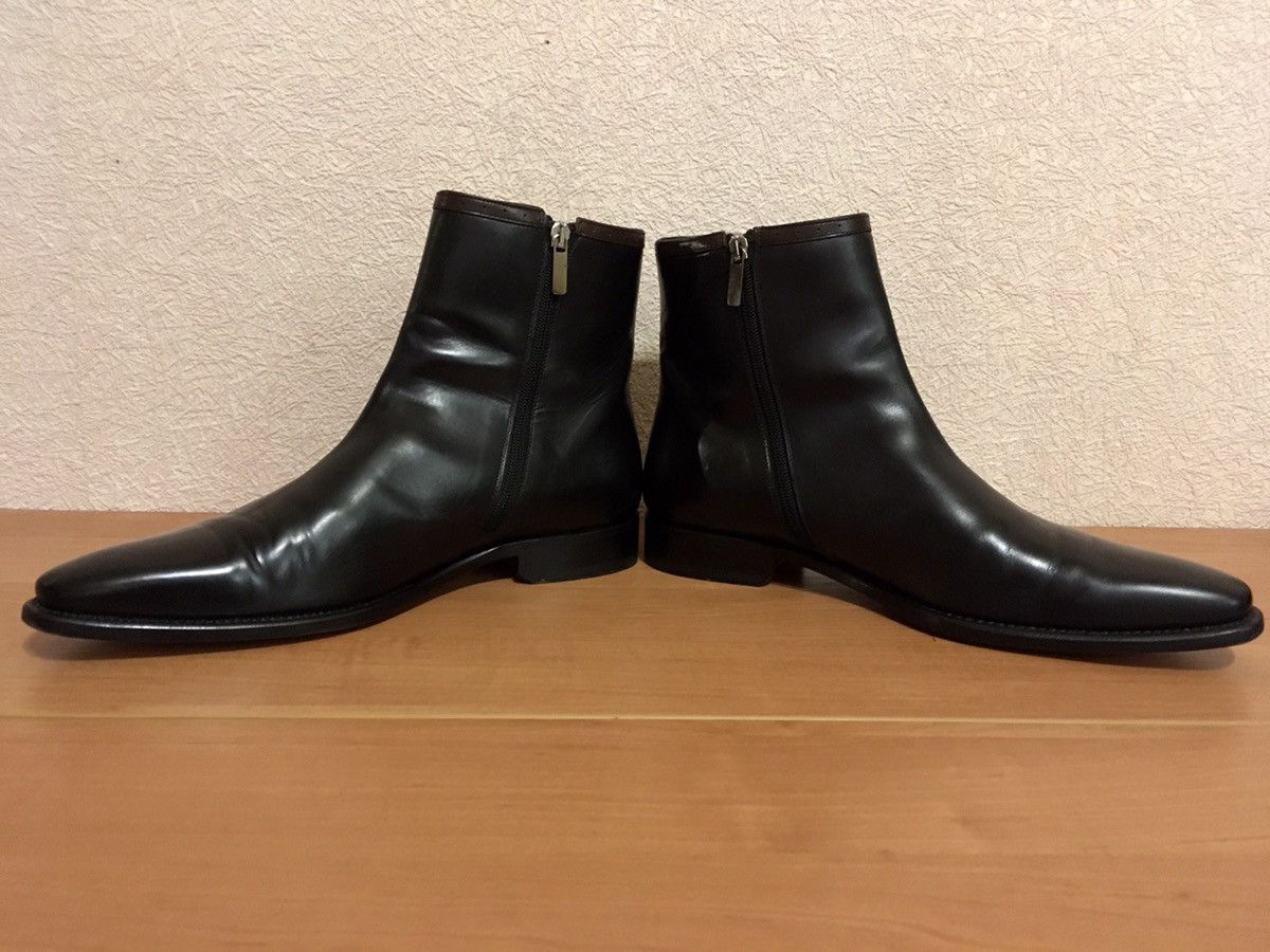 Hugo Boss Hugo Boss Black Leather Zip Boots Size US 9.5 / EU 42-43 - 6 Thumbnail
