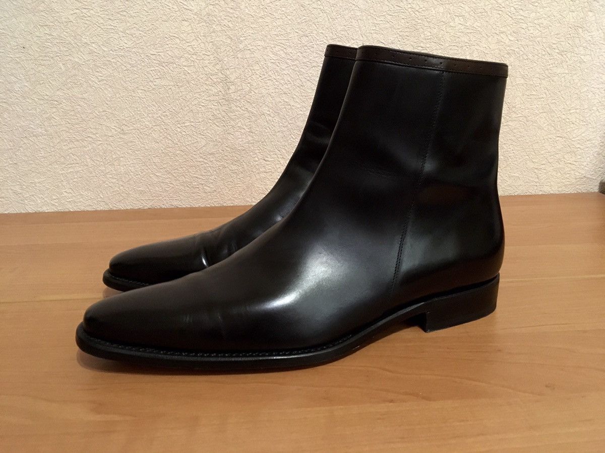 Hugo Boss Hugo Boss Black Leather Zip Boots Size US 9.5 / EU 42-43 - 2 Thumbnail