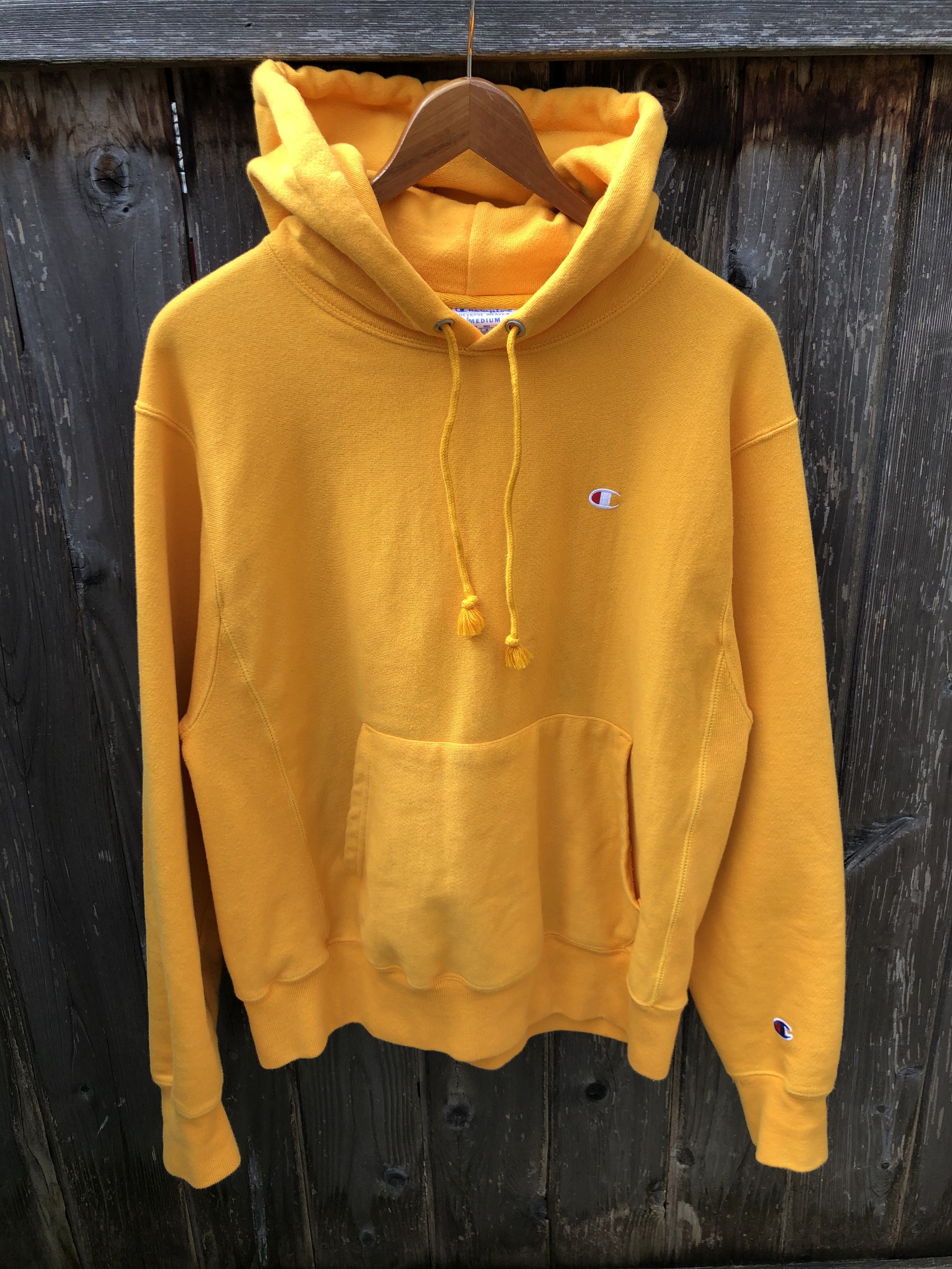 Champion Reverse Weave Hoodie Mustard