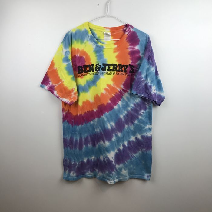 Vintage Vintage - Ben & Jerry's - Big Logo - Tye Dye T-Shirt | Grailed