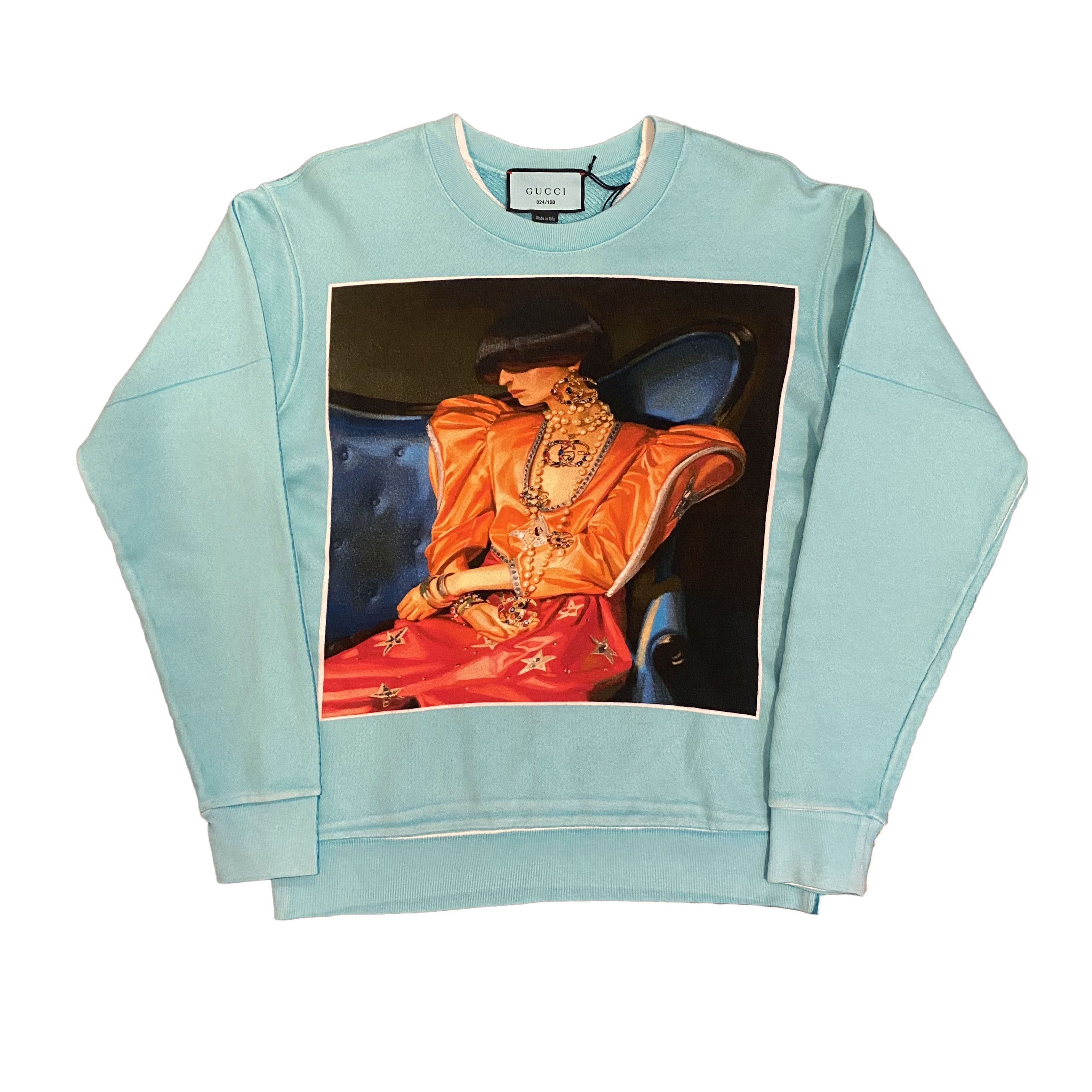 Gucci Oversize hallucination Sweatshirt Blue Grailed