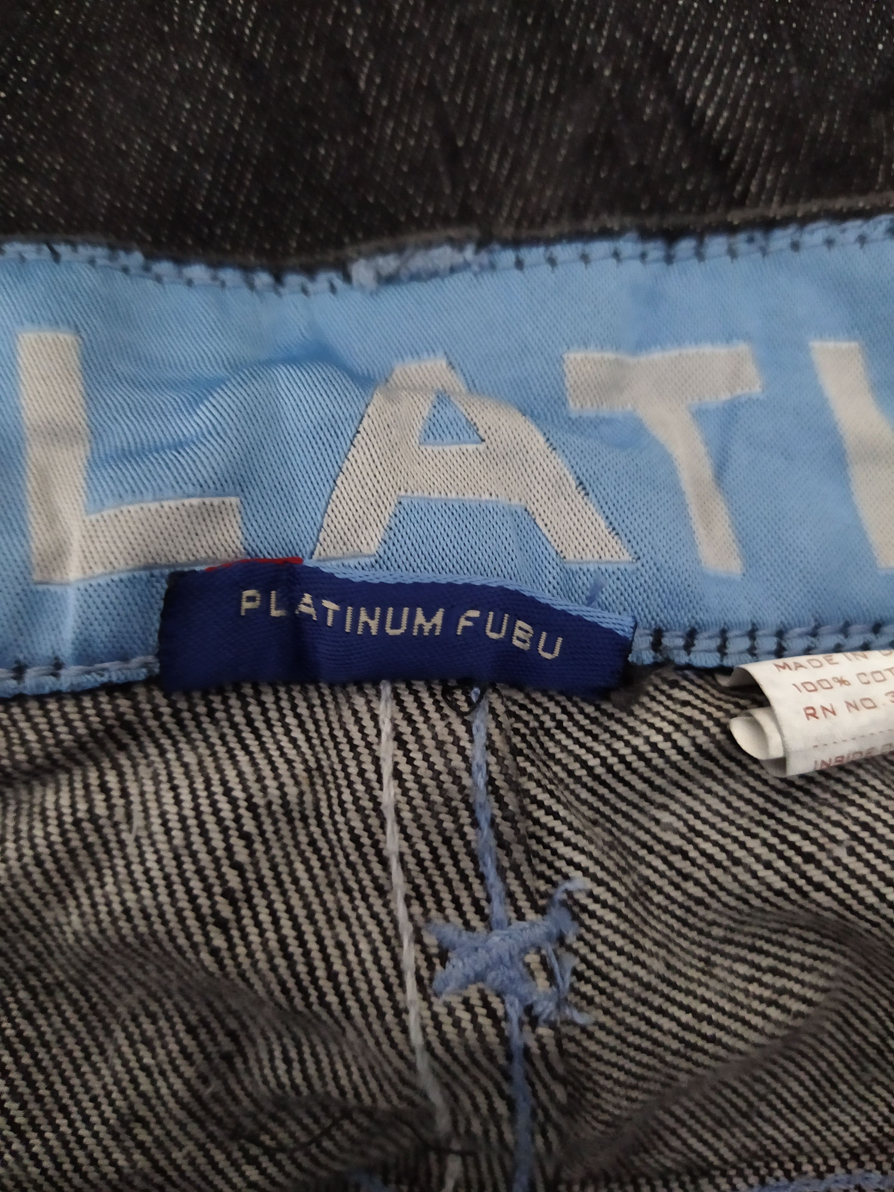 Fubu × Vintage 90s FUBU PLATINUM DENIM (B434) Size US 36 / EU 52 - 12 Thumbnail