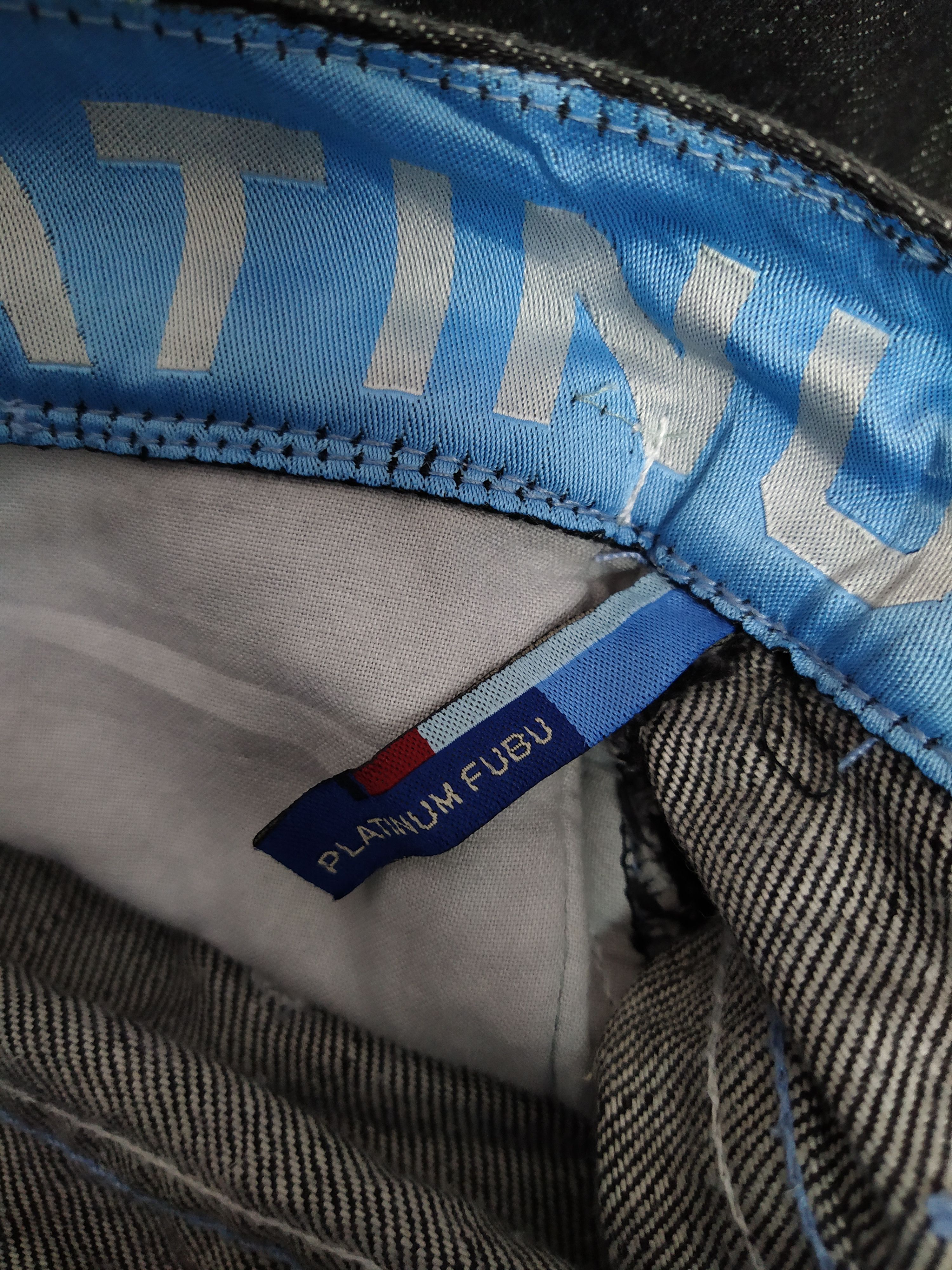 Fubu × Vintage 90s FUBU PLATINUM DENIM (B434) Size US 36 / EU 52 - 15 Thumbnail