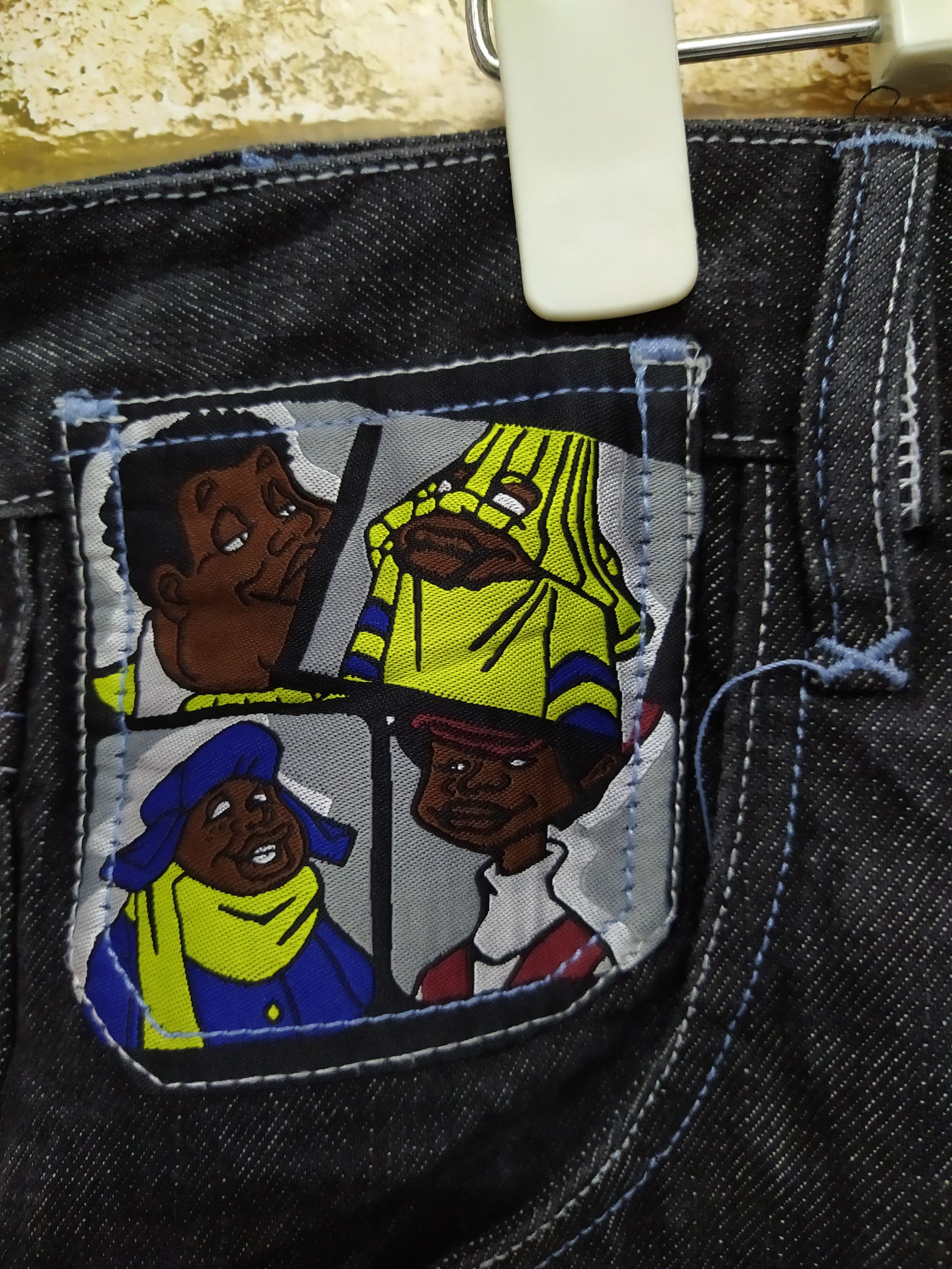 Fubu × Vintage 90s FUBU PLATINUM DENIM (B434) Size US 36 / EU 52 - 4 Thumbnail
