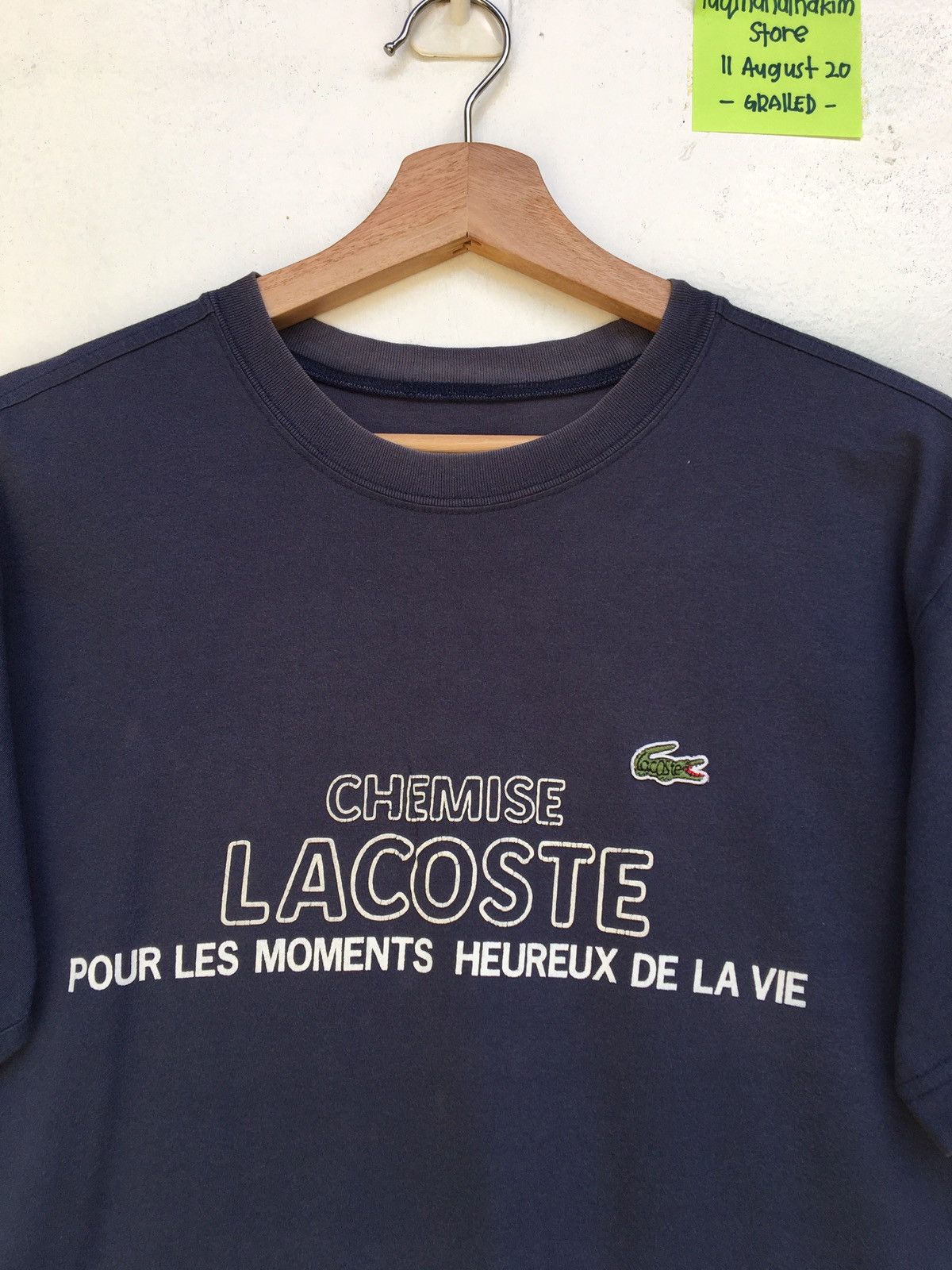 Lacoste Vintage 90 Chemise Lacoste Big Spellout Tshirt Size US M / EU 48-50 / 2 - 1 Thumbnail