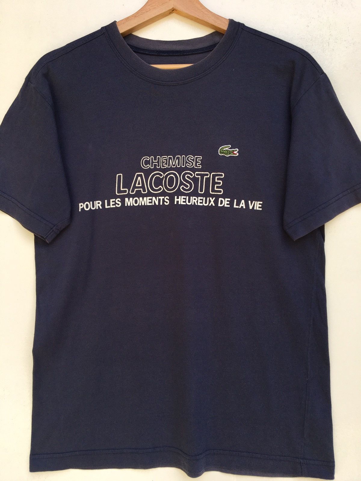 Lacoste Vintage 90 Chemise Lacoste Big Spellout Tshirt Size US M / EU 48-50 / 2 - 5 Thumbnail