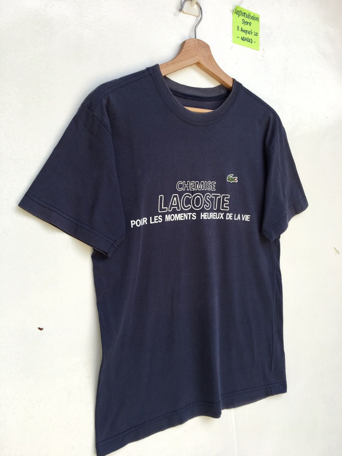 Lacoste Vintage 90 Chemise Lacoste Big Spellout Tshirt Size US M / EU 48-50 / 2 - 3 Thumbnail