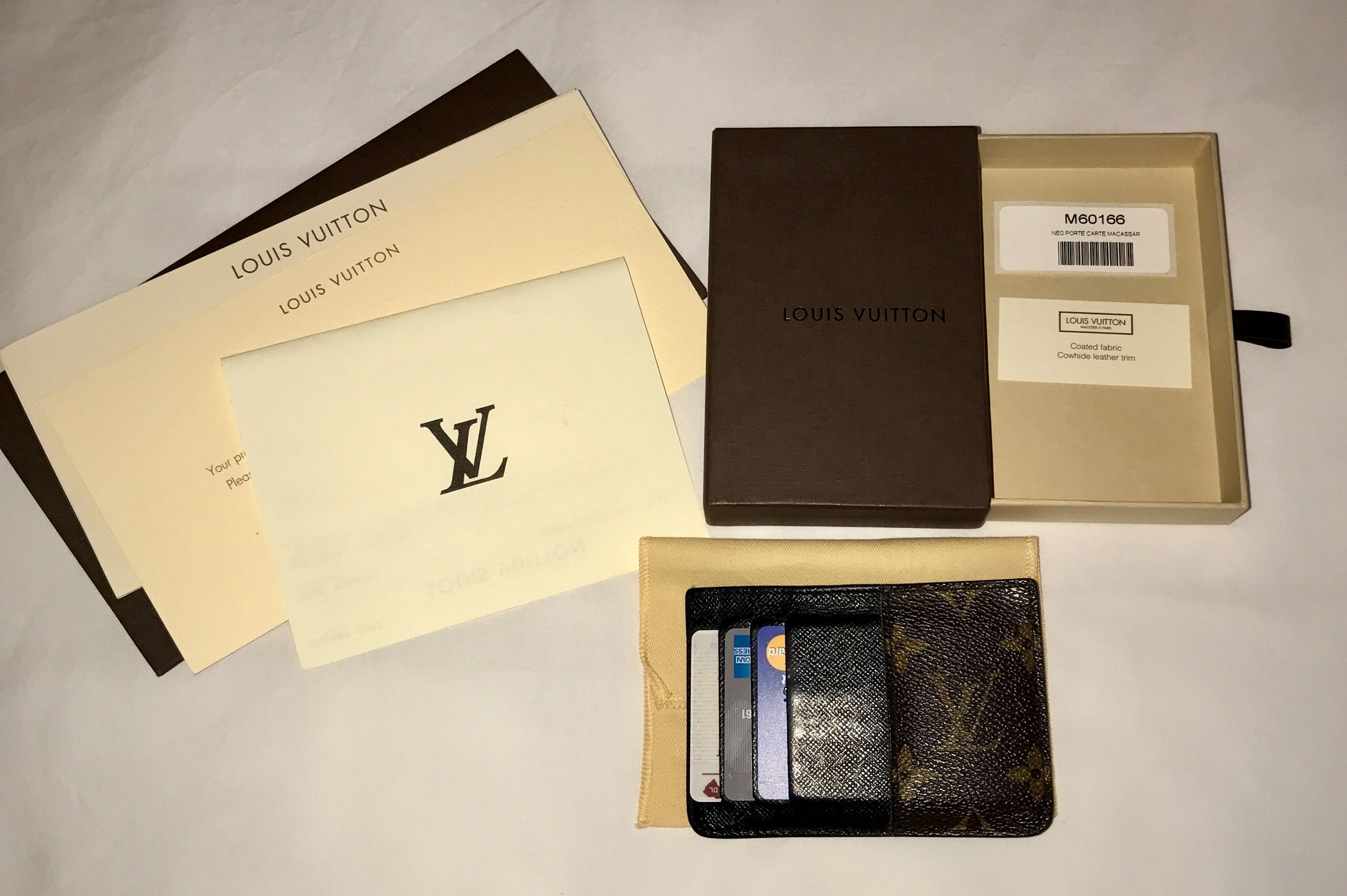 LOUIS VUITTON Monogram Macassar Neo Porte-Cartes Card Holder