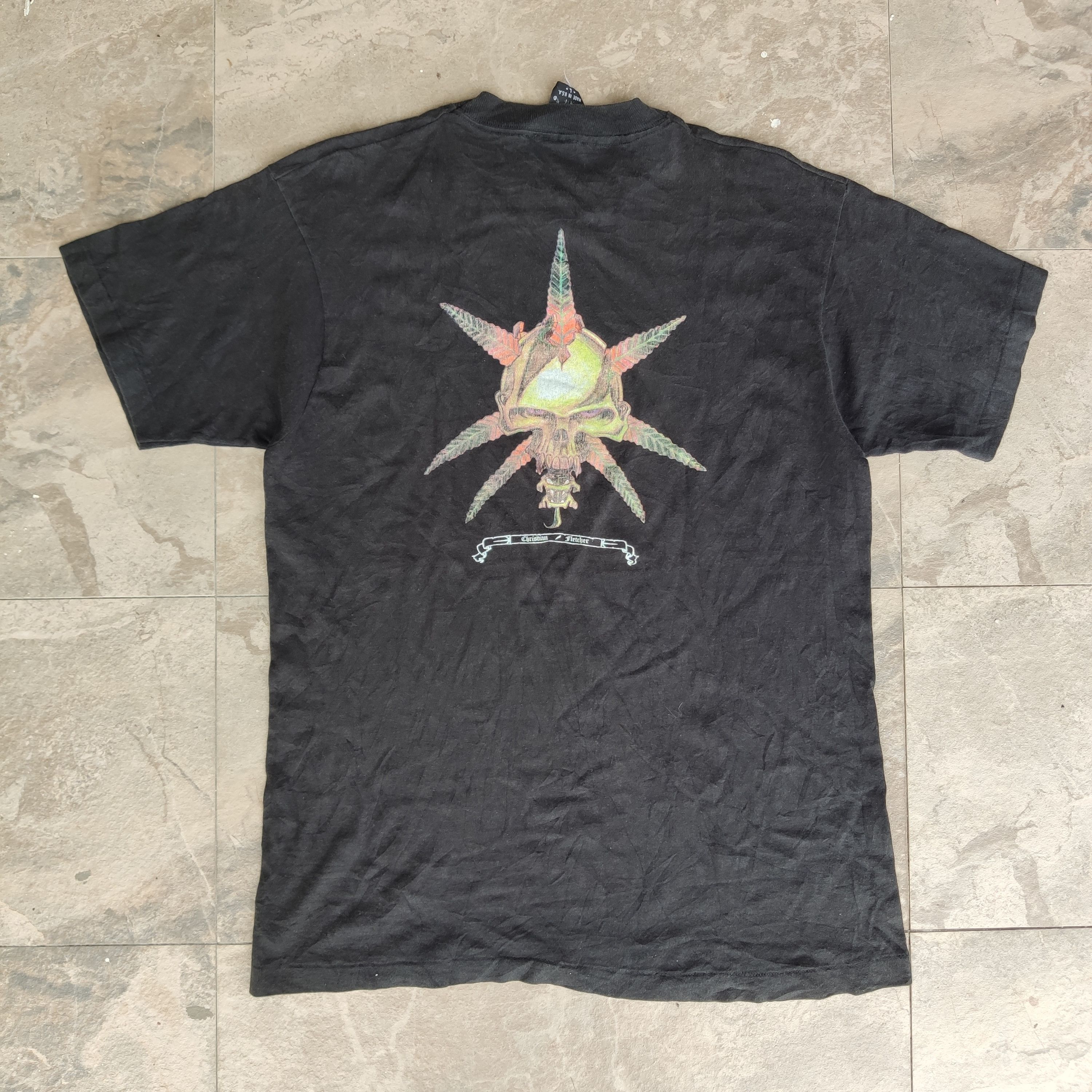【MADE IN USA】90s Christian Fletchertee Vintage 90s Christian Fletcher Skateboard Surf Old Skate T