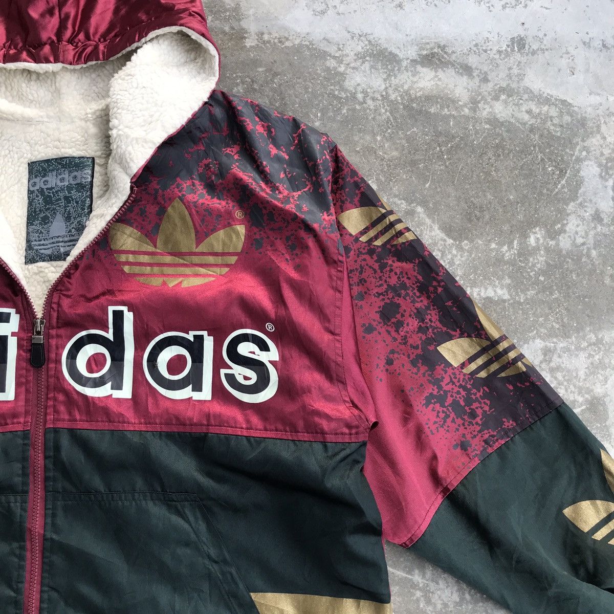 Adidas Vintage vintage adidas big logo trefoil jacket Grailed