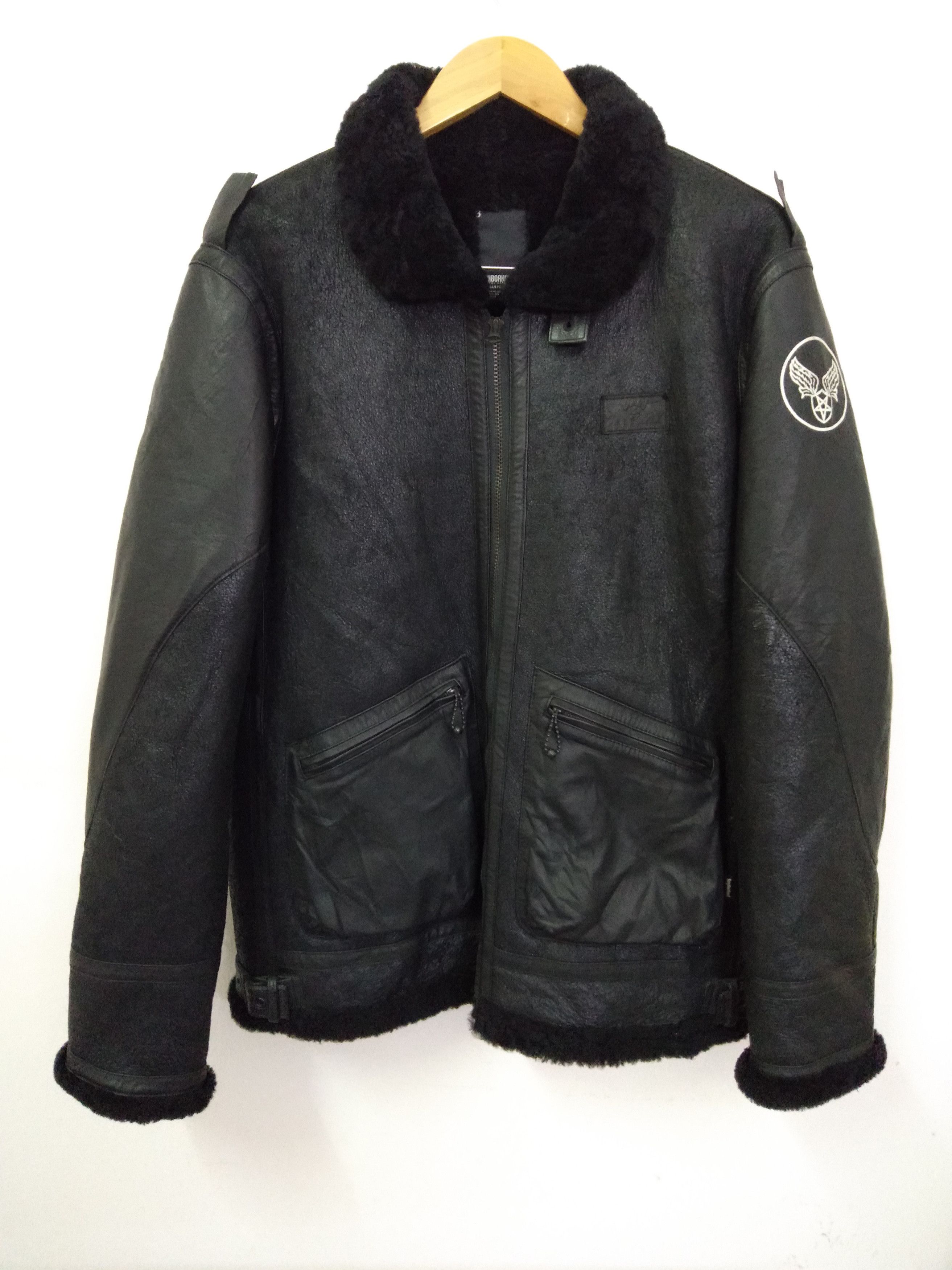Neighborhood Neighborhood B-3 Leather Jacket Size US L / EU 52-54 / 3 - 2 Thumbnail