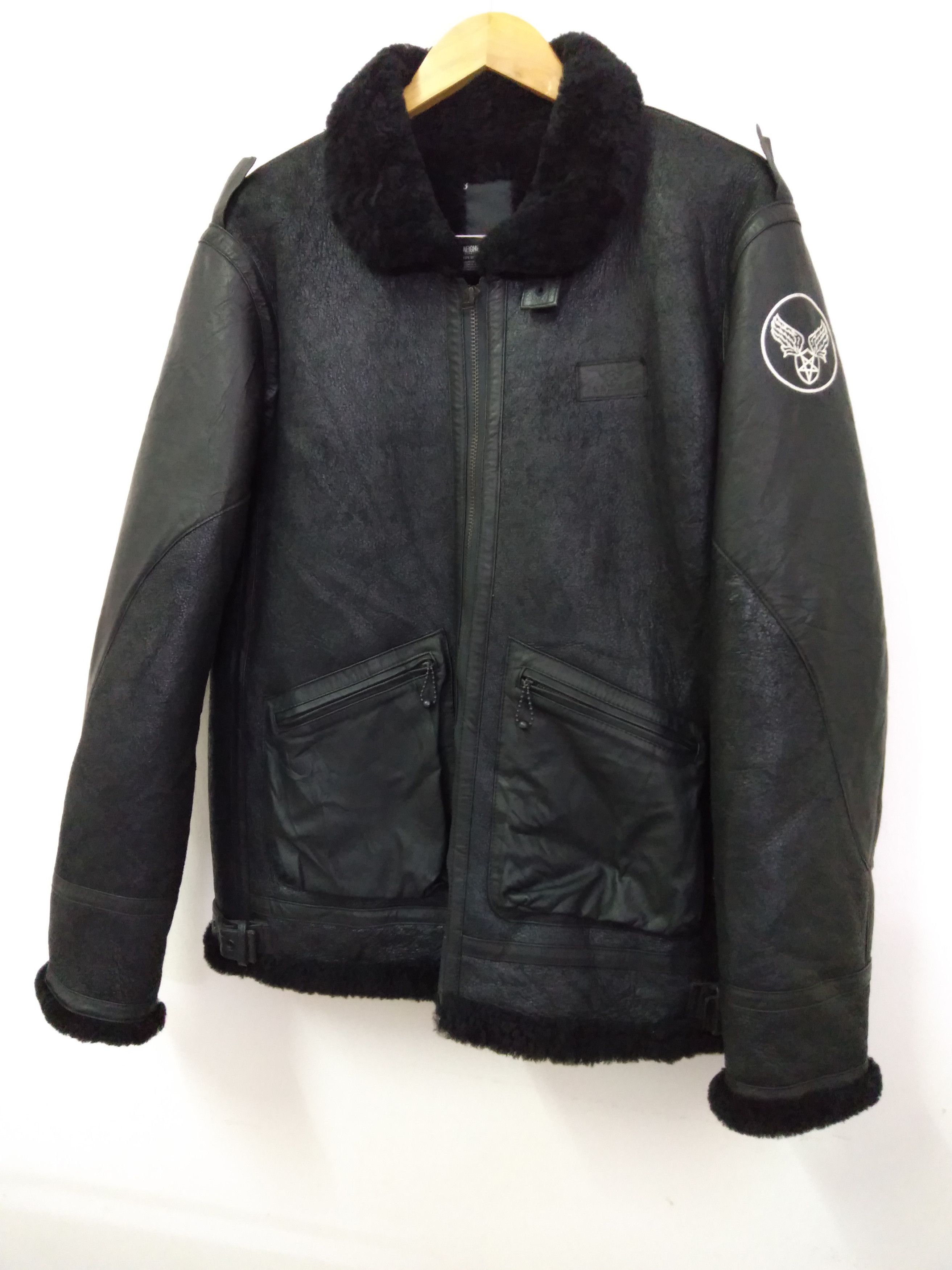 Neighborhood Neighborhood B-3 Leather Jacket Size US L / EU 52-54 / 3 - 3 Thumbnail