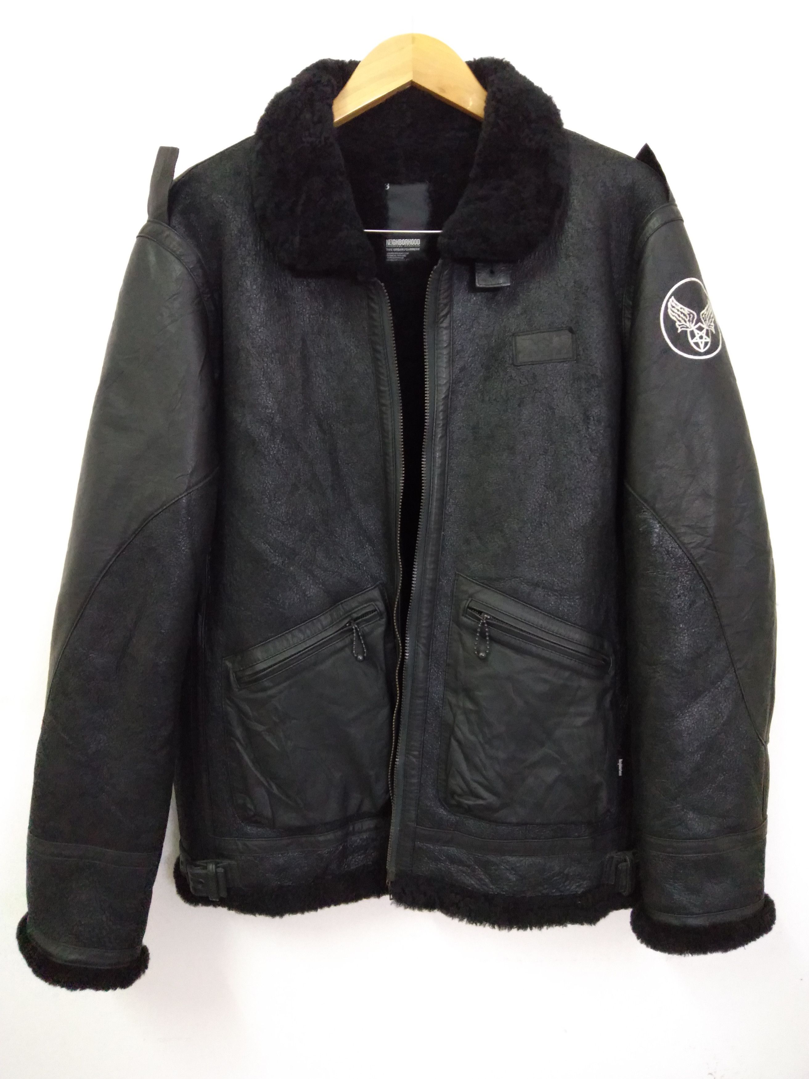Neighborhood Neighborhood B-3 Leather Jacket Size US L / EU 52-54 / 3 - 1 Thumbnail