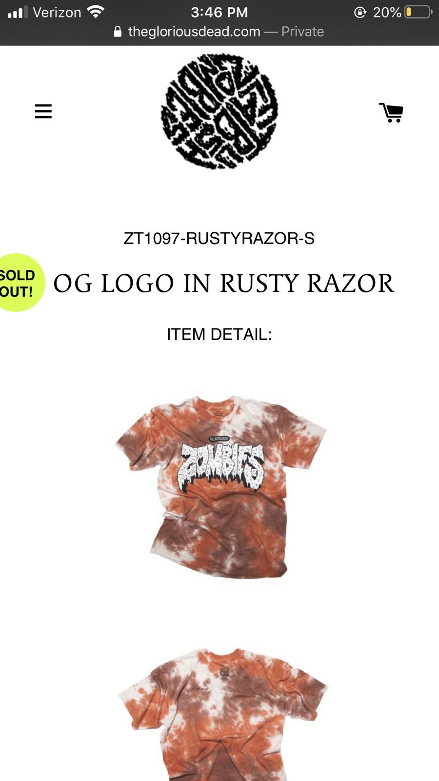 Flatbush Zombies Flatbush Zombies OG Logo in RUSTY RAZOR (XL) Size US XL / EU 56 / 4 - 4 Thumbnail