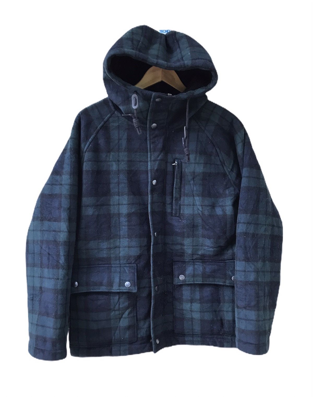 Uniqlo Uniqlo checkered Parka sherpa jacket inside | Grailed