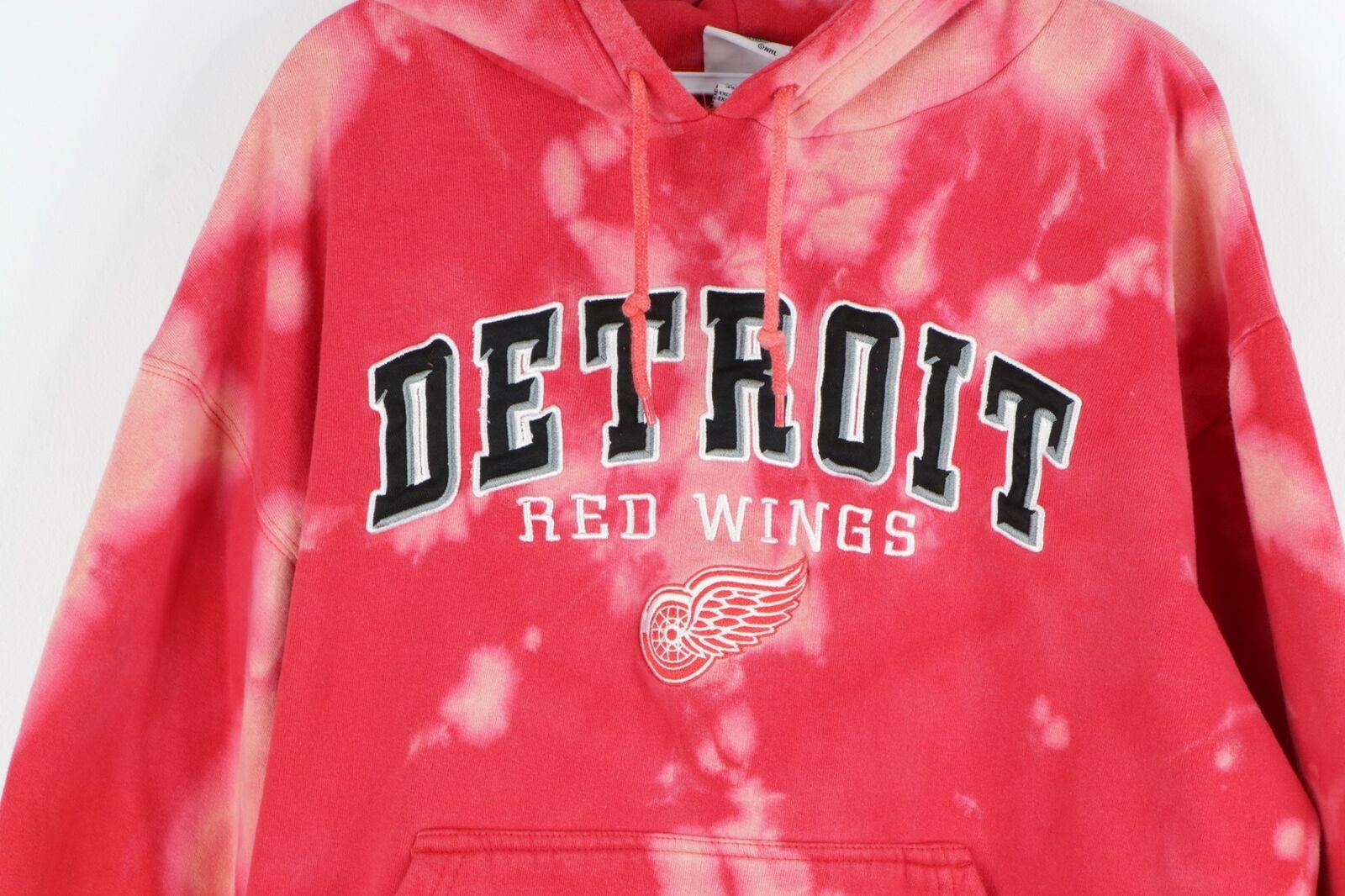 Vintage Vintage 90s Detroit Red Wings Hockey Spell Acid Wash Hoodie Size US M / EU 48-50 / 2 - 4 Thumbnail