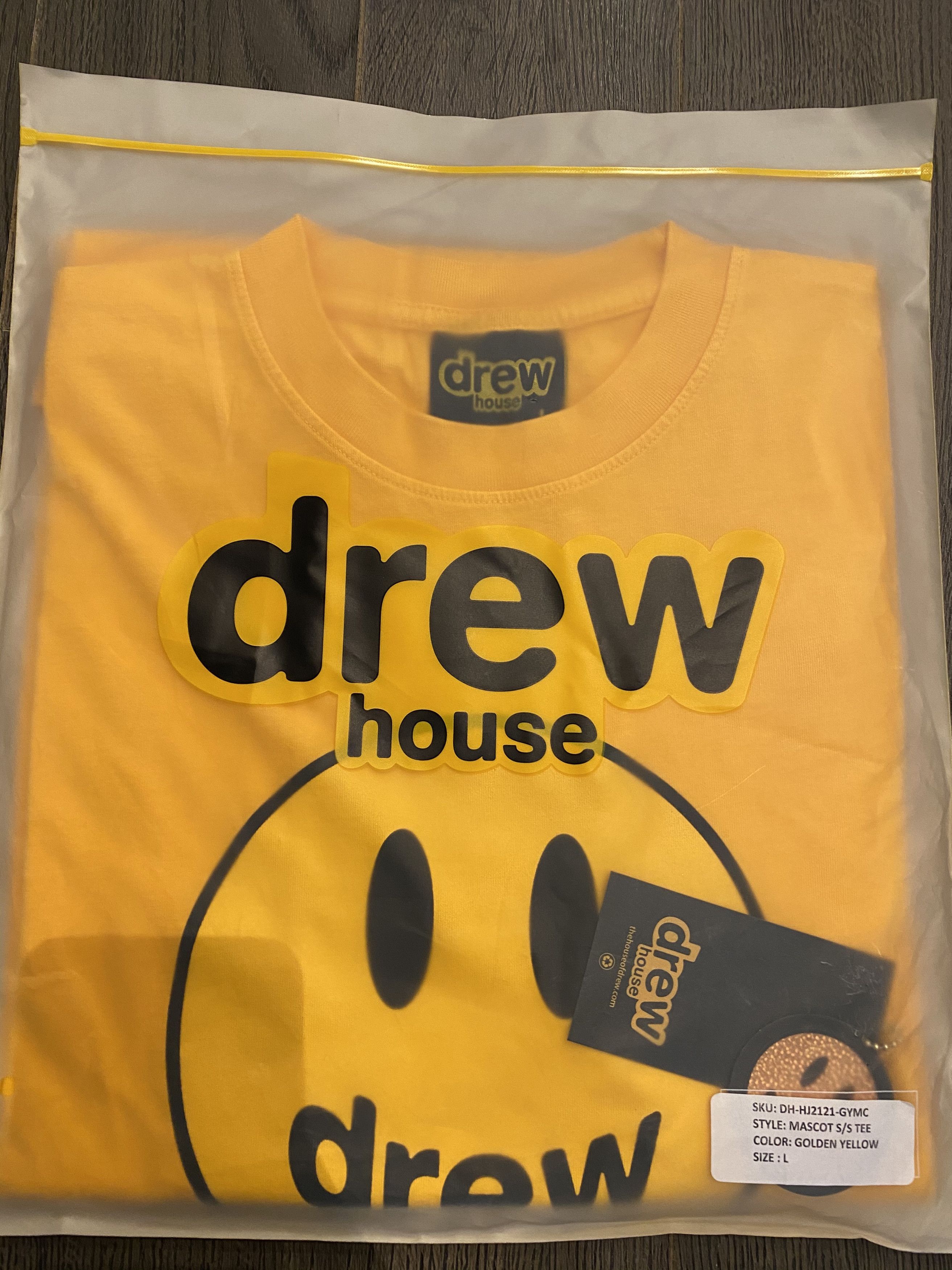 Justin Bieber Drew House Mascot SS Tee - Golden Yellow | Grailed