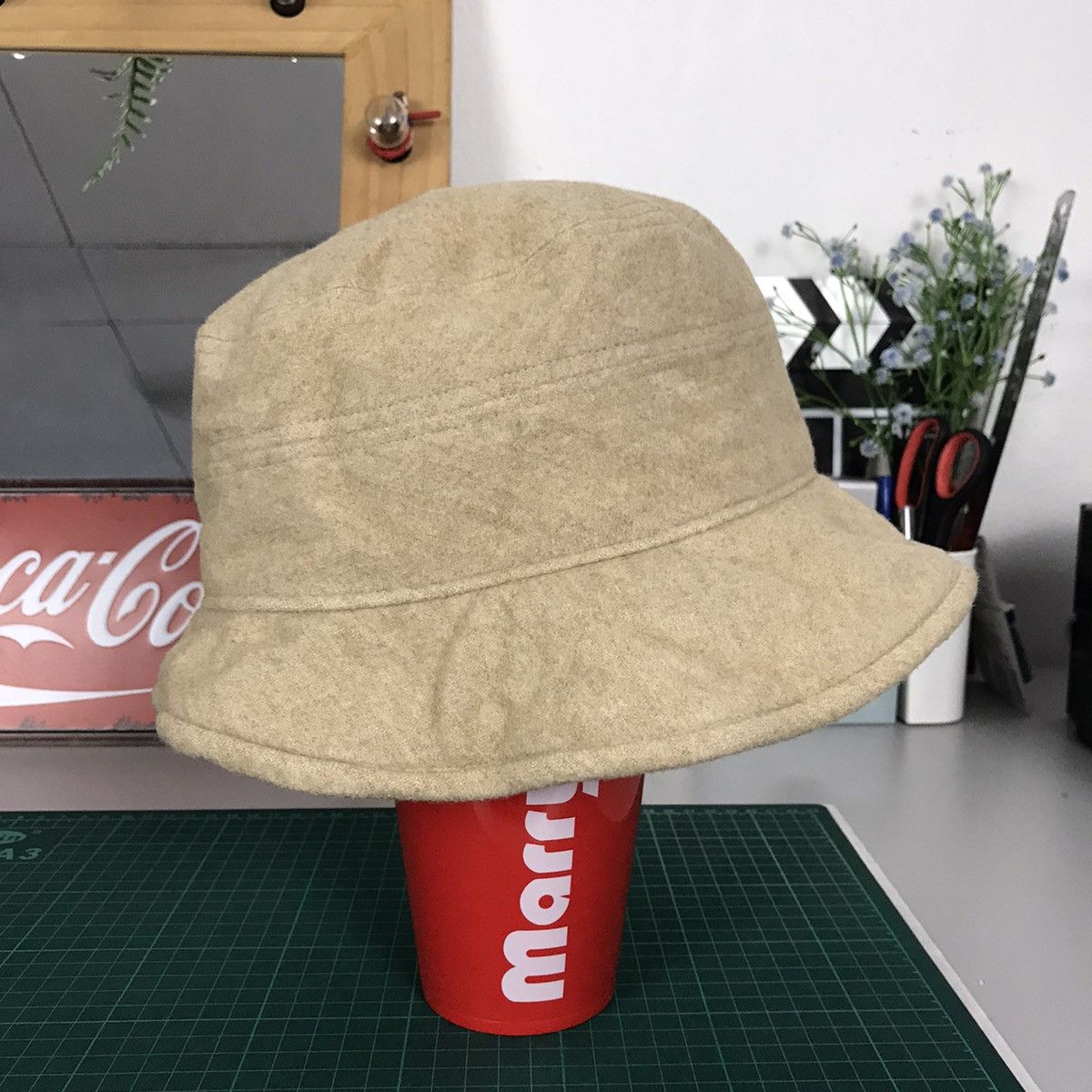 Andre Courreges × Courreges × Designer VTG INSPIRED COURREGES FASHION BRAND BUCKET HATS WOOL Size ONE SIZE - 3 Thumbnail