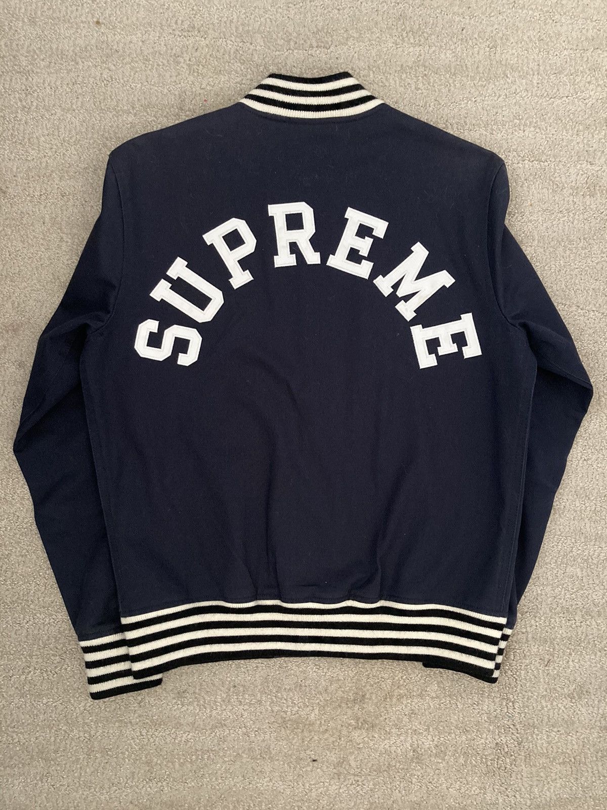 Supreme Supreme Bulldogs Arc Logo Varsity Jacket SS12 SIZE SMALL Size US S / EU 44-46 / 1 - 2 Thumbnail