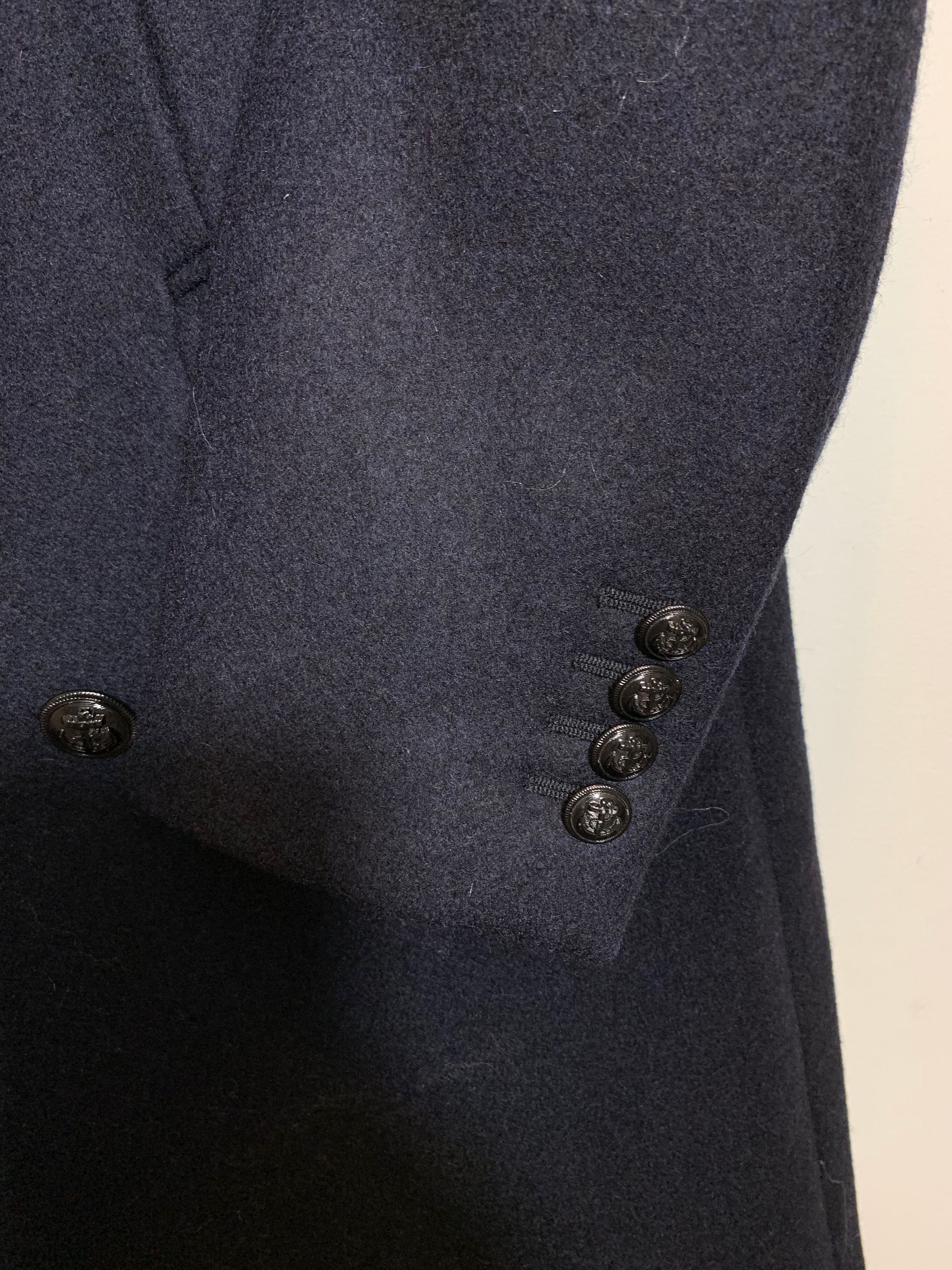 Hedi Slimane × Saint Laurent Paris × Yves Saint Laurent FW’14 ALLURÉ COAT IN NAVY BLUE WOOL Size US S / EU 44-46 / 1 - 4 Thumbnail