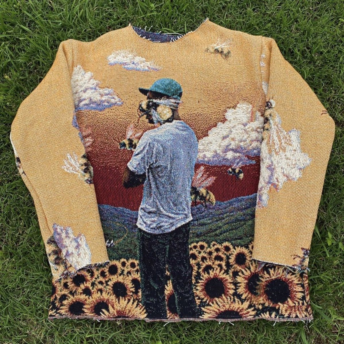 Tyler The Creator 4x1111 Flower Boy Tapestry Crew Clean | Grailed
