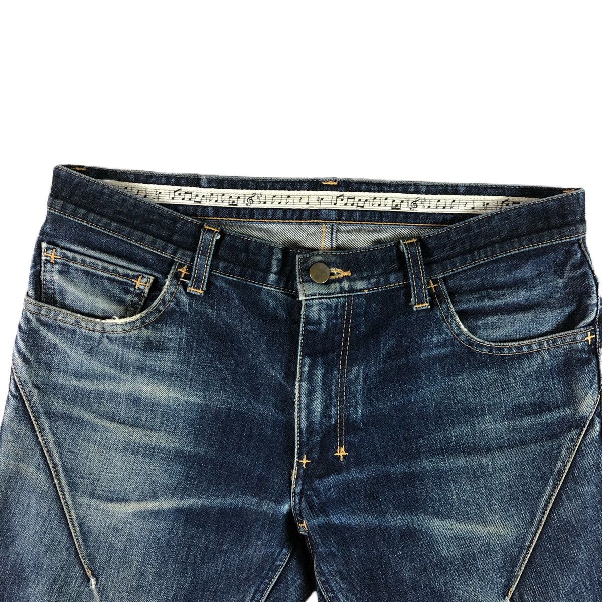 Number (N)ine Washed Dark Blue Denim Jeans Size US 31 - 3 Thumbnail
