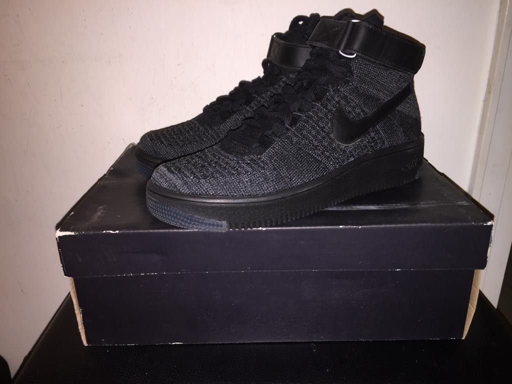 Air force 1 ultra flyknit mid dark grey black online