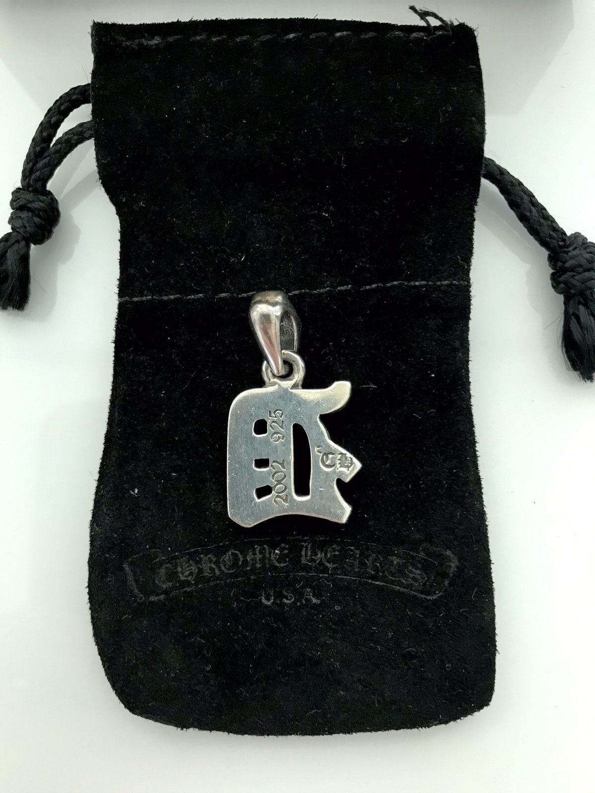 CHROME HEARTS Diamond Initial D Pendant