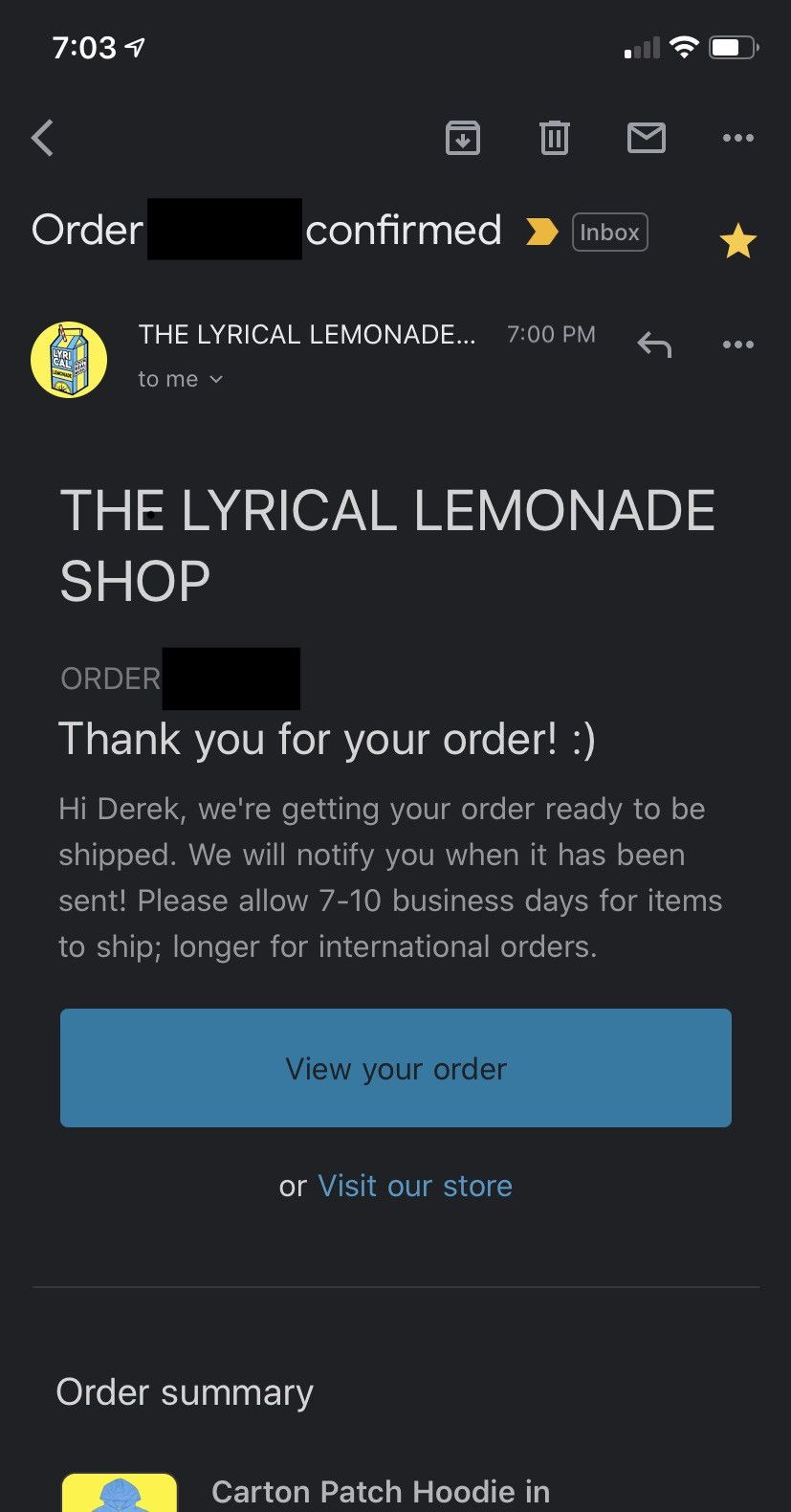 Lyrical Lemonade Lyrical Lemonade Carton Patch Hoodie - Size Large Size US L / EU 52-54 / 3 - 8 Thumbnail