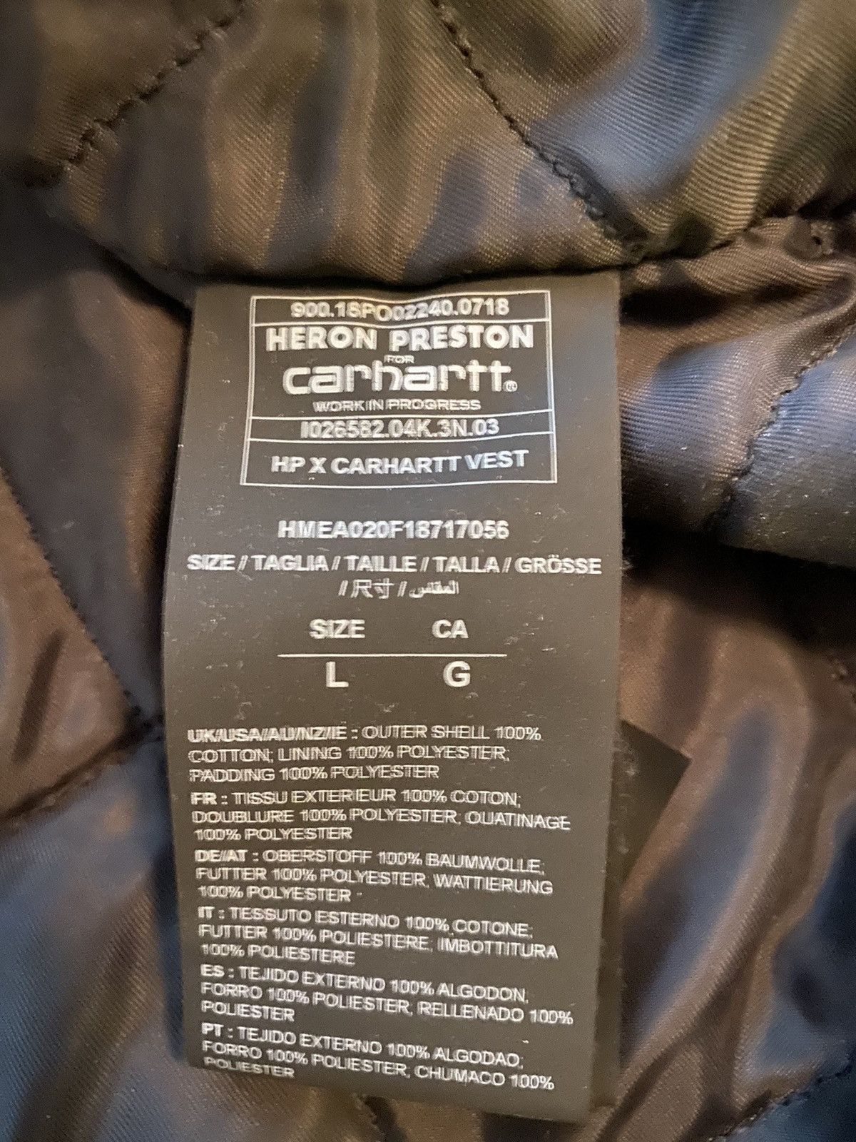 Heron Preston HP x Carhartt Vest - Black Crystal Size US L / EU 52-54 / 3 - 3 Thumbnail