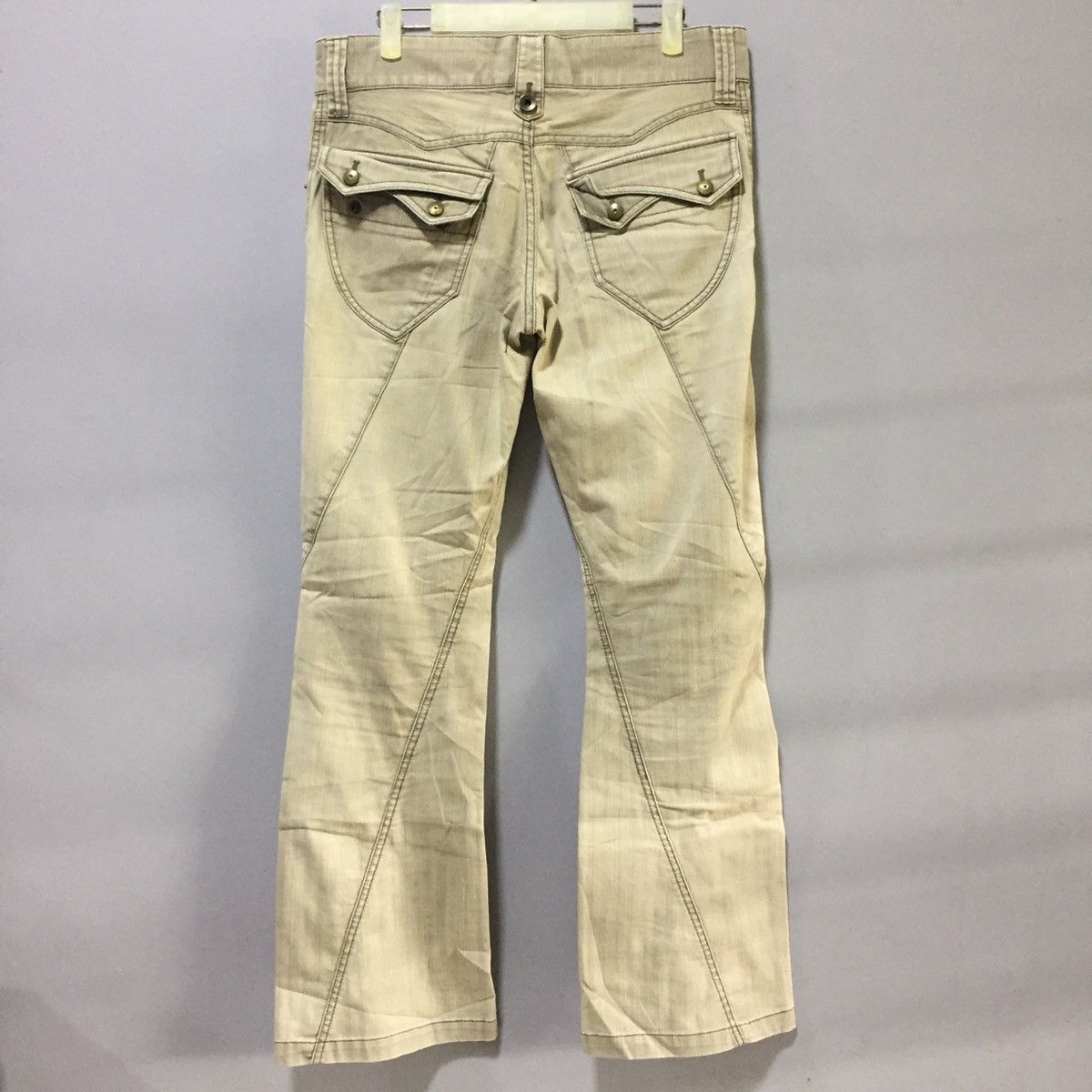 Designer Michel Klien Brown Light Wash Distressed Denim Size US 32 / EU 48 - 5 Thumbnail