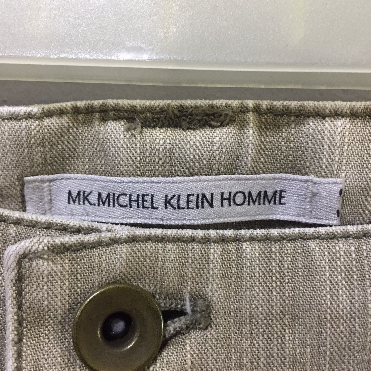 Designer Michel Klien Brown Light Wash Distressed Denim Size US 32 / EU 48 - 4 Thumbnail
